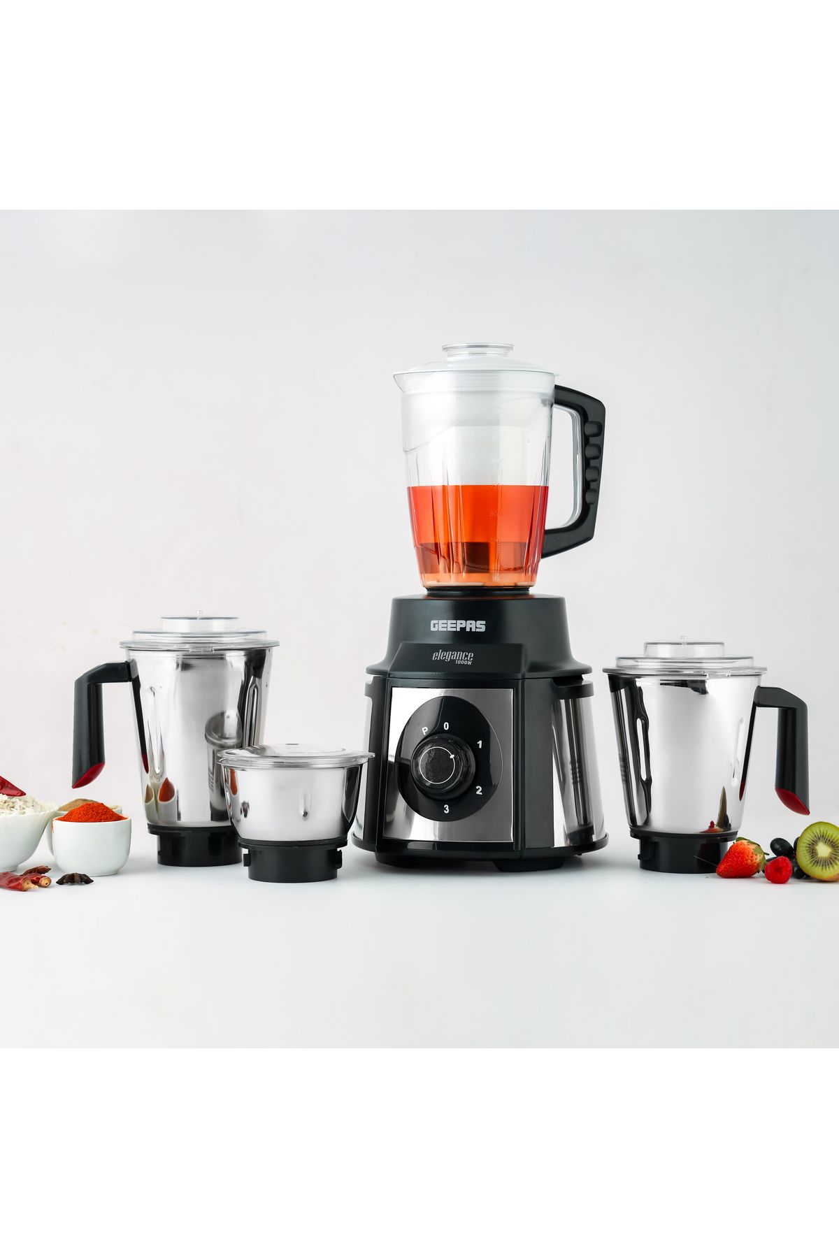 Geepas-5-IN-1 Mixer Grinder |  Modern Design, Durable Body, Robust Handles and Sharp Blades 1