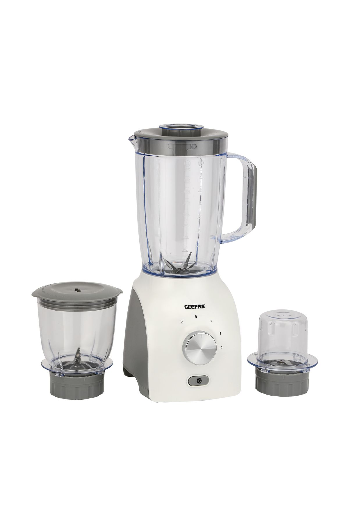 Geepas-3In1 Blender With Stainless Steel Blades, Turbo Button For Ice Crushing, 3Speed With Pulse Function 1