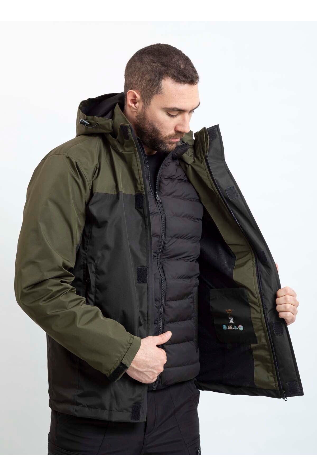 VAV WEAR 4IN1 Outdoor Tactical Coat دو طرفه بارانی ضد لک ضد باد بادشکن