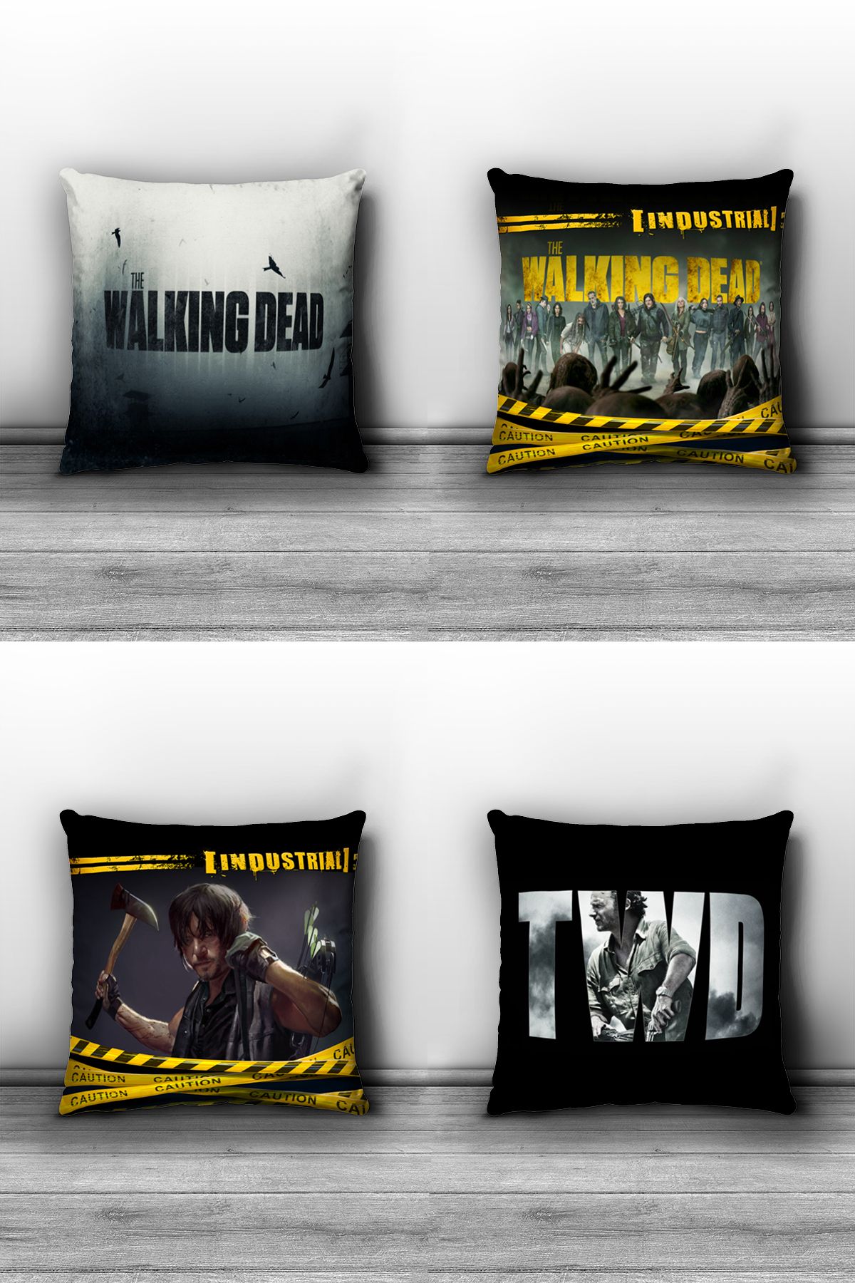 Madame Mila-The Walking Dead Patterned Double-Sided Throw Pillow Cover - Set of 4 1