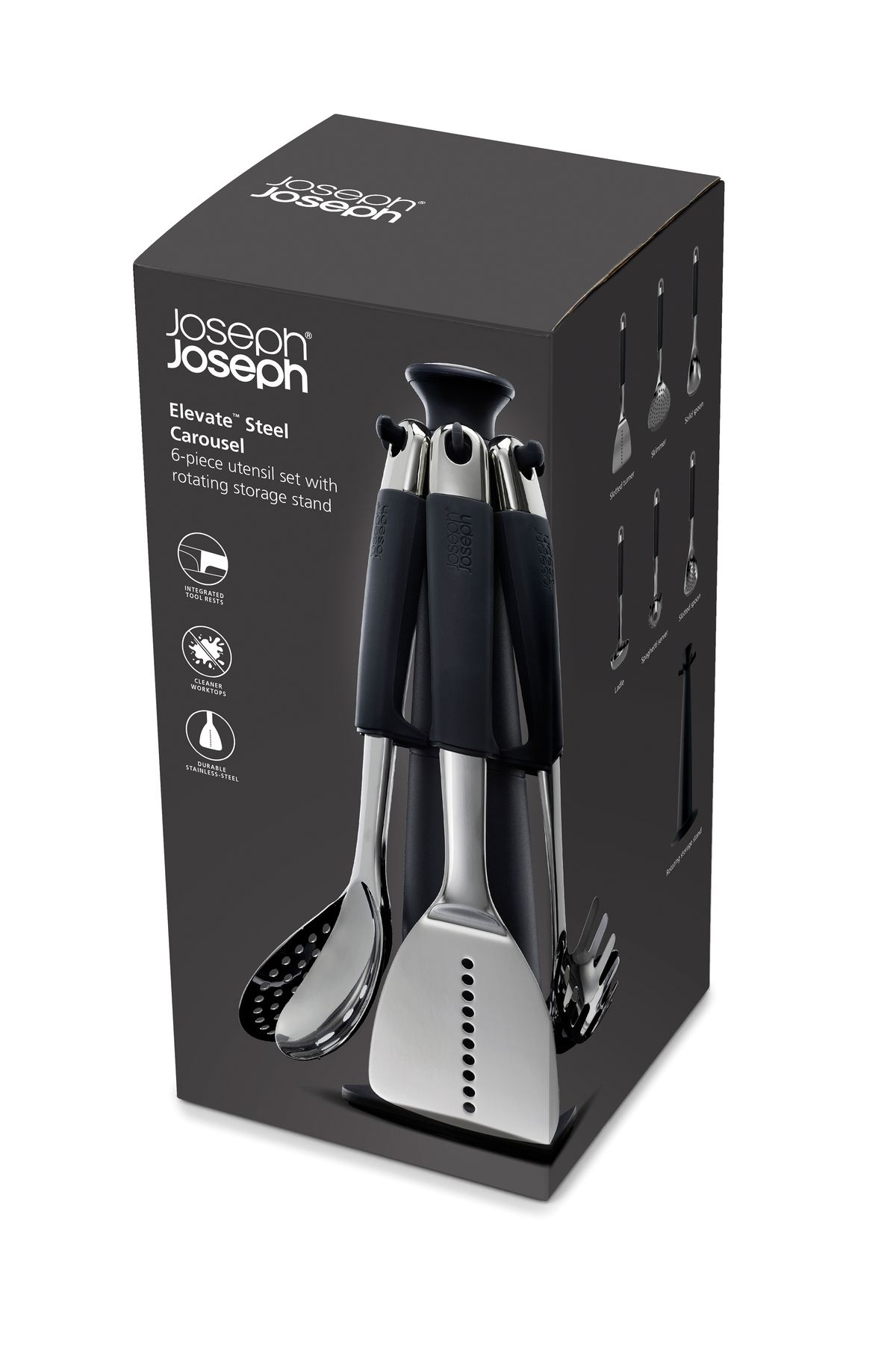 Joseph Joseph-Utensil Elevate  Carousel  Set  6 Pieces- Stainless Steel 3