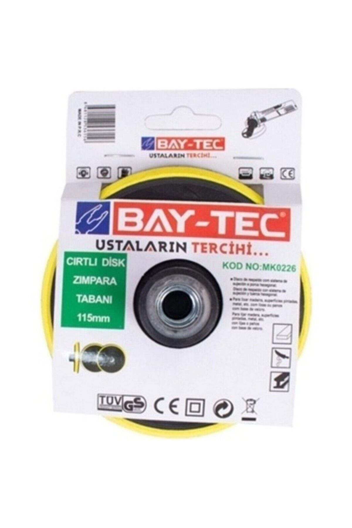 Genel Markalar Bay-tec Mk0226 Cırtlı Disk Zımpara Tabanı 115 Mm