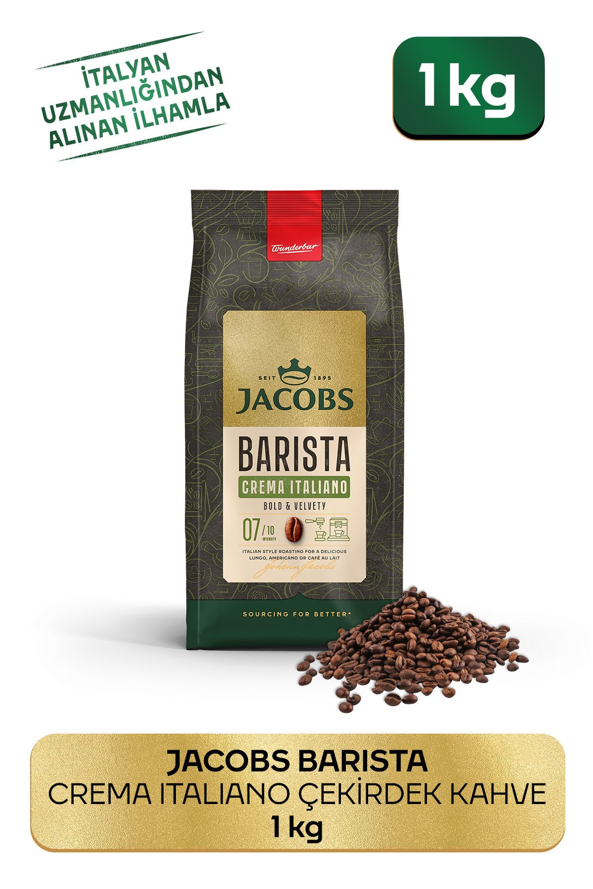 Jacobs Barista Editions Çekirdek Kahve Crema Italiano 1kg