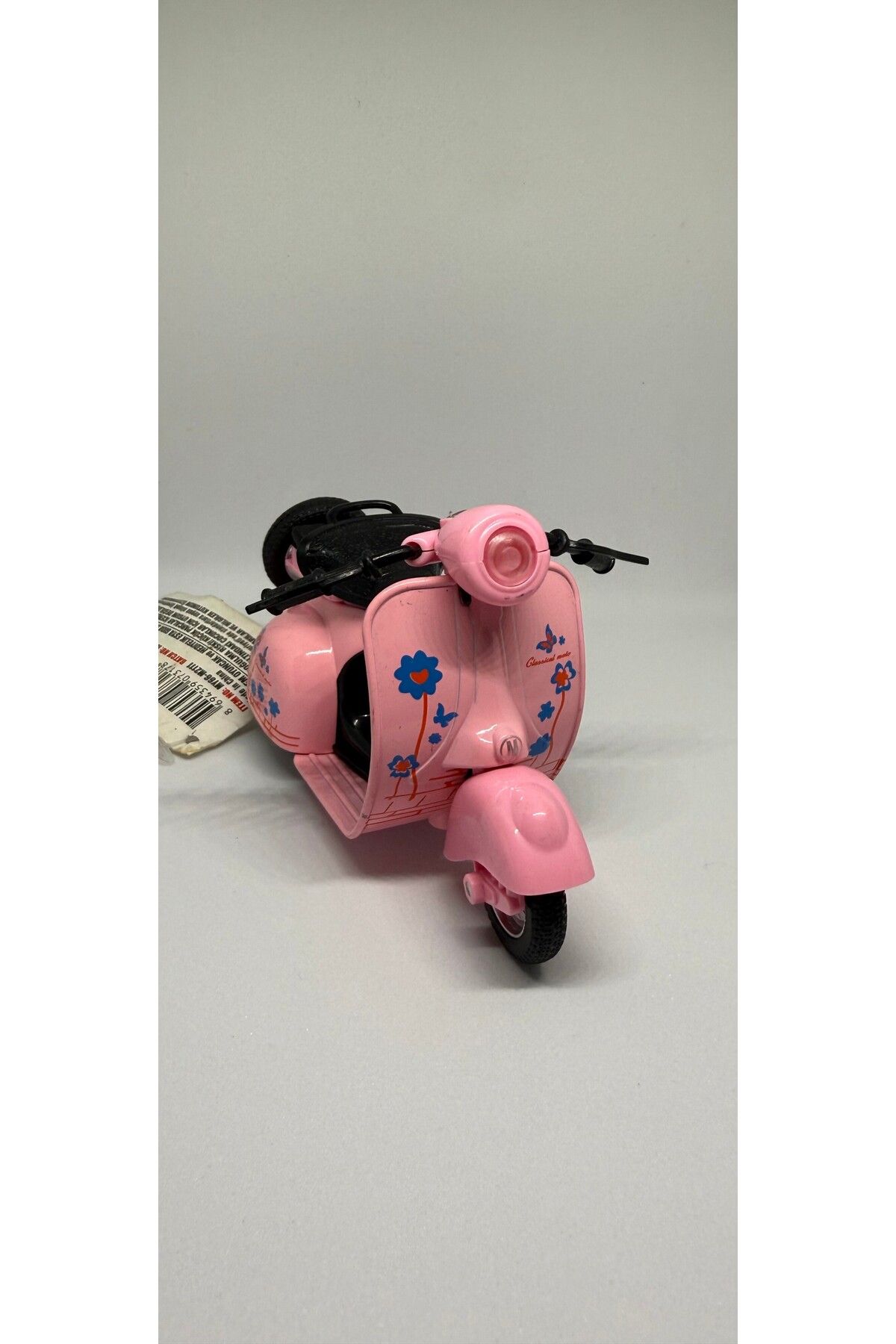 yiğit hediye Diecast Model Pembe Vespa Motor Scooter Metal Oyuncak Motorsiklet 13Cm