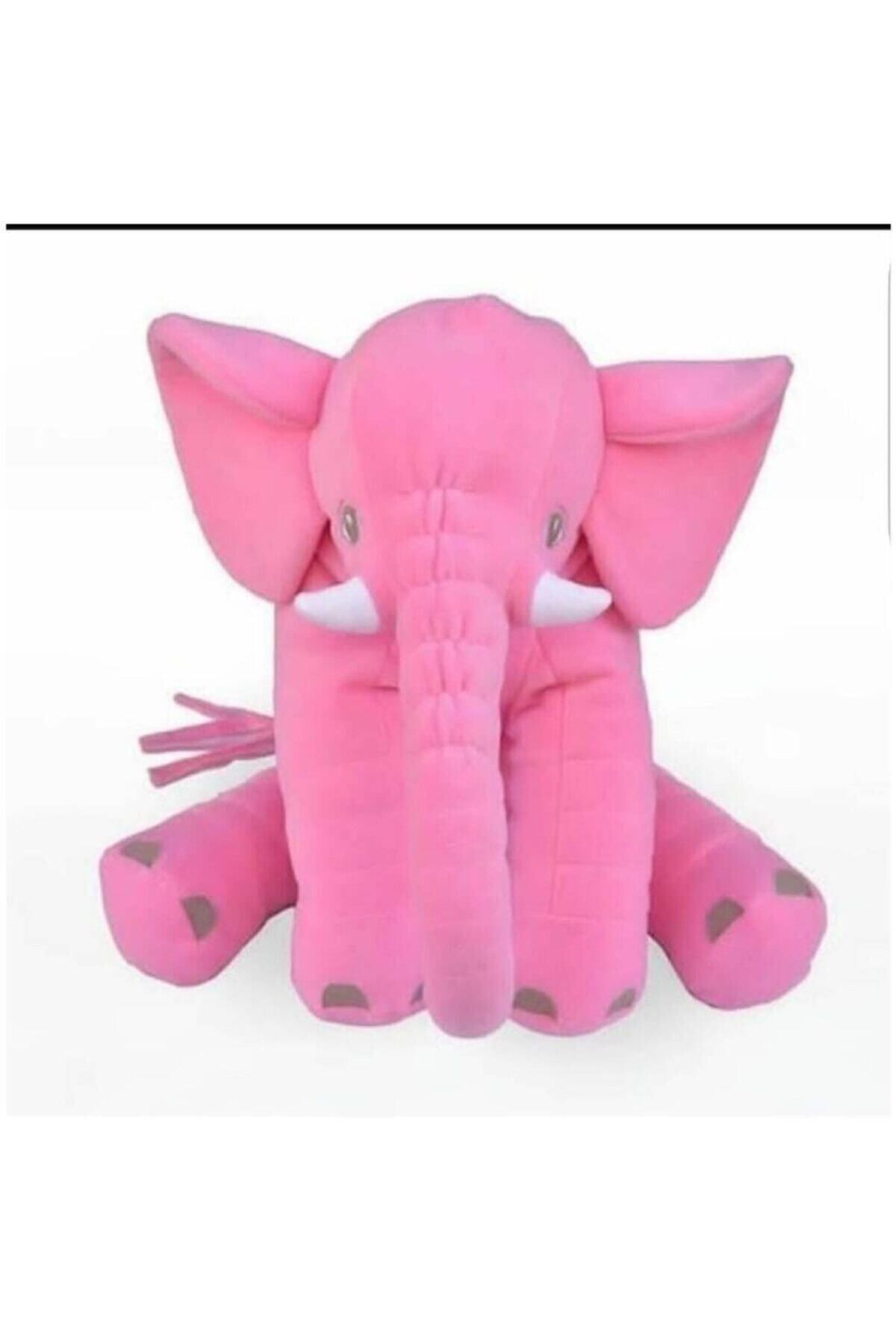 bebek dükkanı Uyku Arkadaşım Fil 65 Cm Pembe Pelüş Oyuncak Uyku Fili Yastık Pembe 65 cm 9 - 10 Yaş