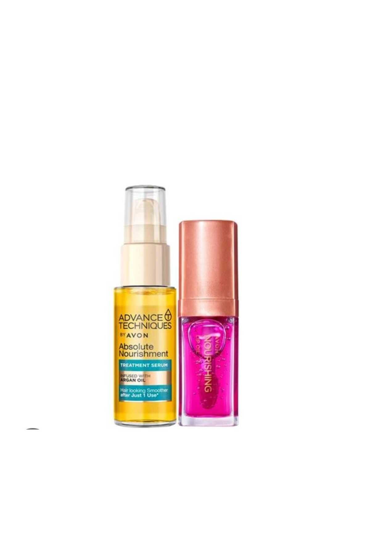 AVON Argan Yağı İçeren Besleyici Saç Serumu 30ml ve Avon True Dudak Bakım Yağı 7ml