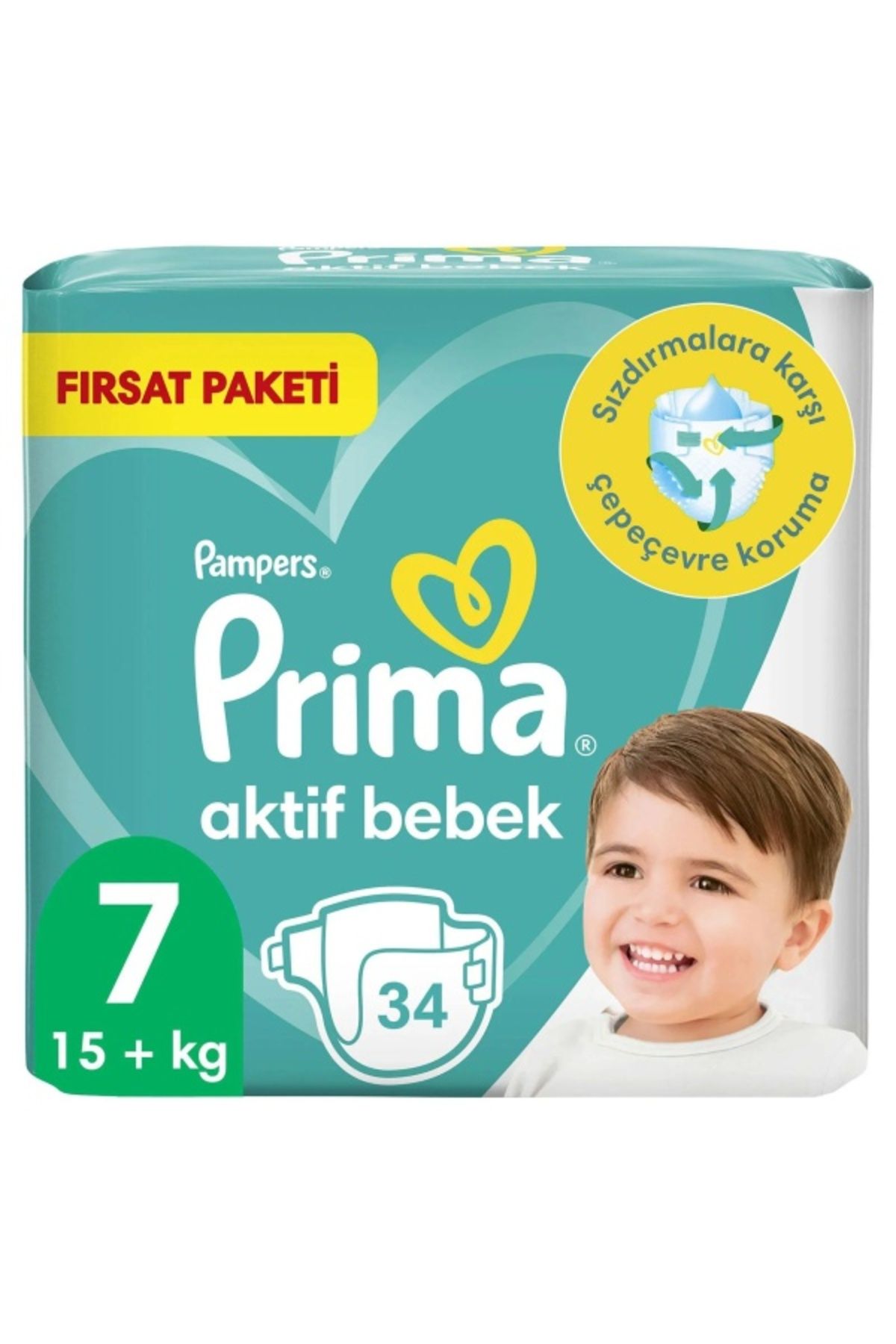 Prima Bebek Bezi Aktif Bebek Eko Paket 7 Beden 34 Adet