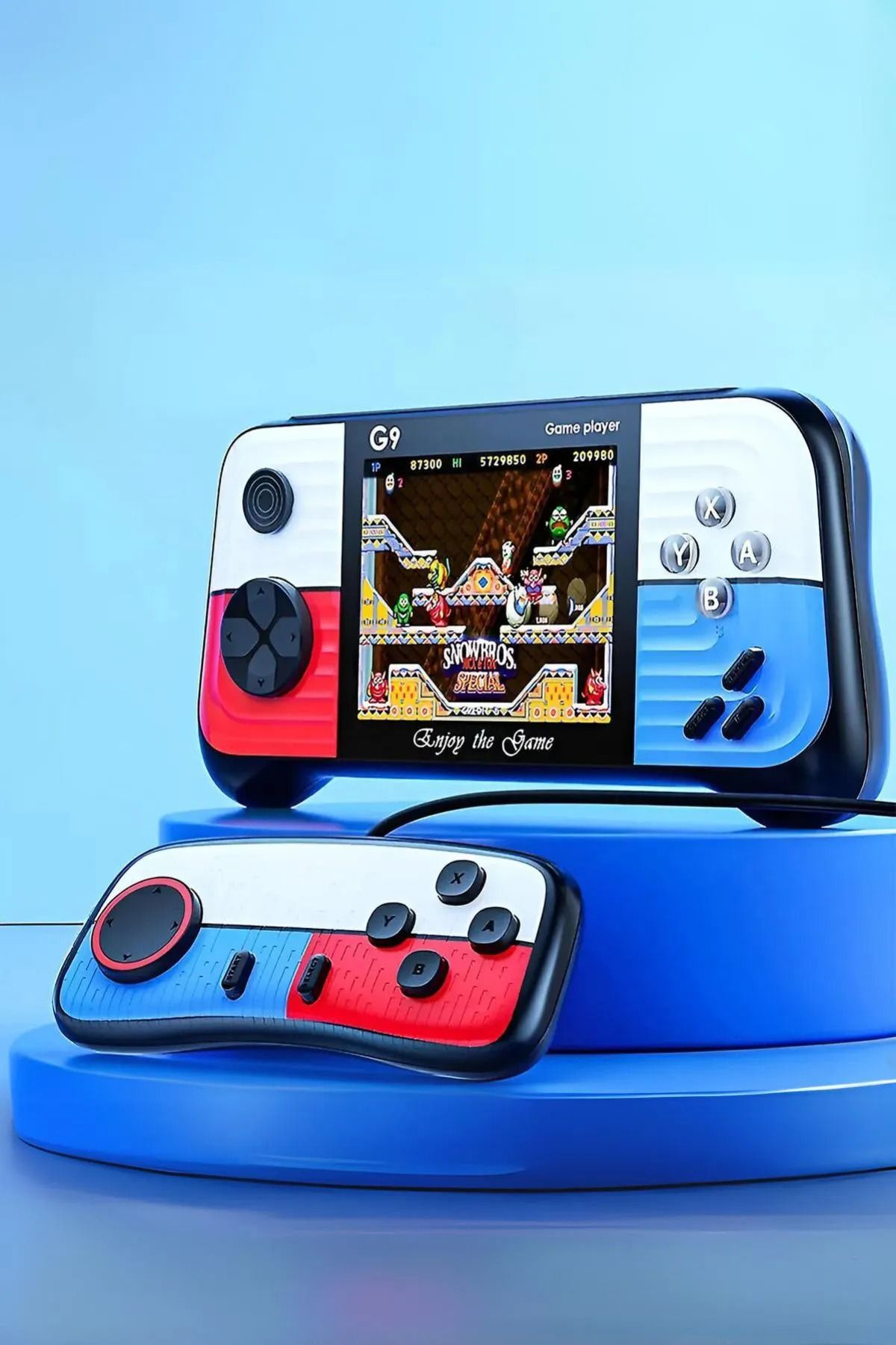 Yellowtech G9 Video Oyun Konsolu+Kolu 3.0 Inç Gamepad Dahili 666 Oyun Oyuncuları Tv Bağlantısı Için Denetleyici