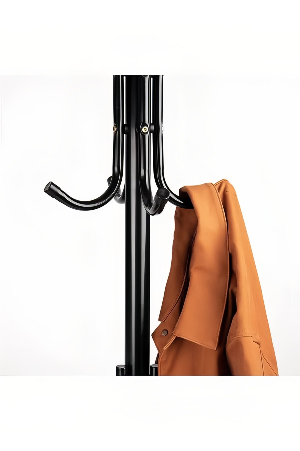 COOYA-Standing Metal Coat Rack Hat Hanger 11 Hook for Jacket,Purse,Scarf Rack,Easy to Assemble,Black 7