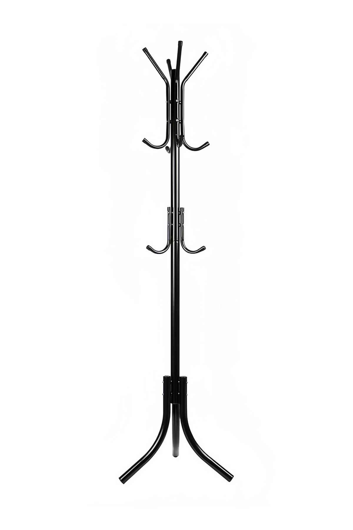 COOYA-Standing Metal Coat Rack Hat Hanger 11 Hook for Jacket,Purse,Scarf Rack,Easy to Assemble,Black 1