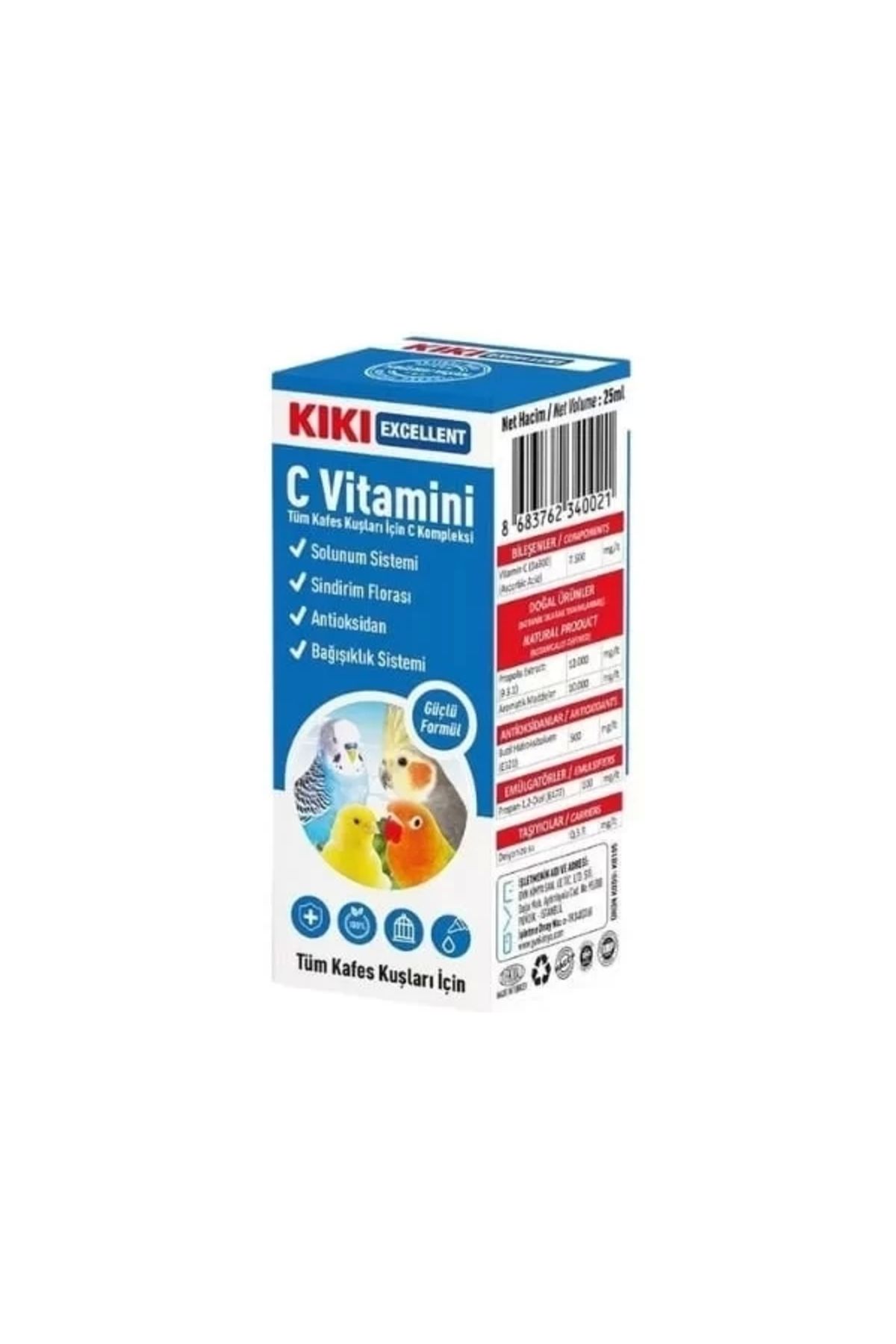 Genel Markalar Kuşlar için C Vitamini Sıvı Damla 25 Ml