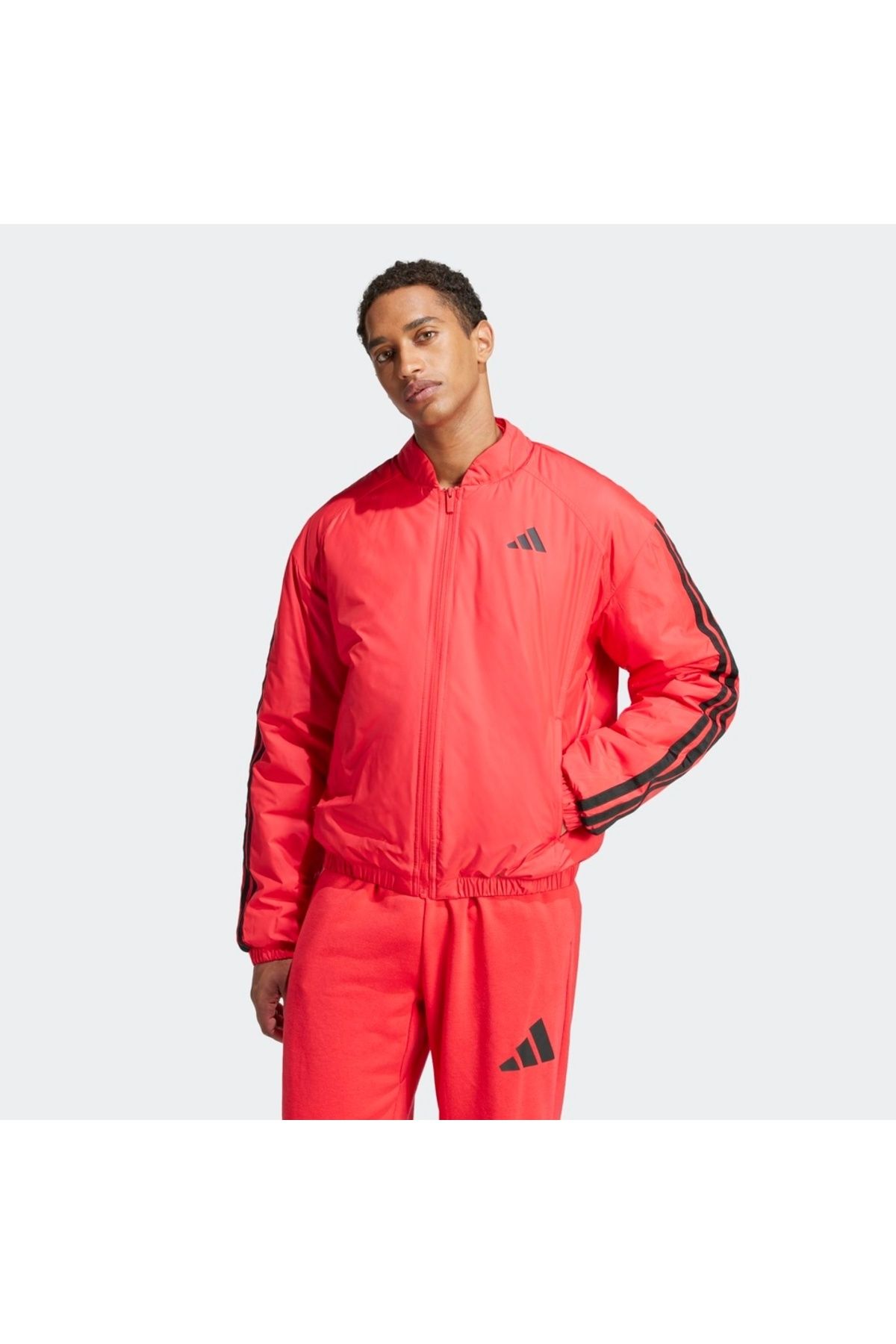 adidas Essentials Erkek Kırmızı Ceket (JD1048)