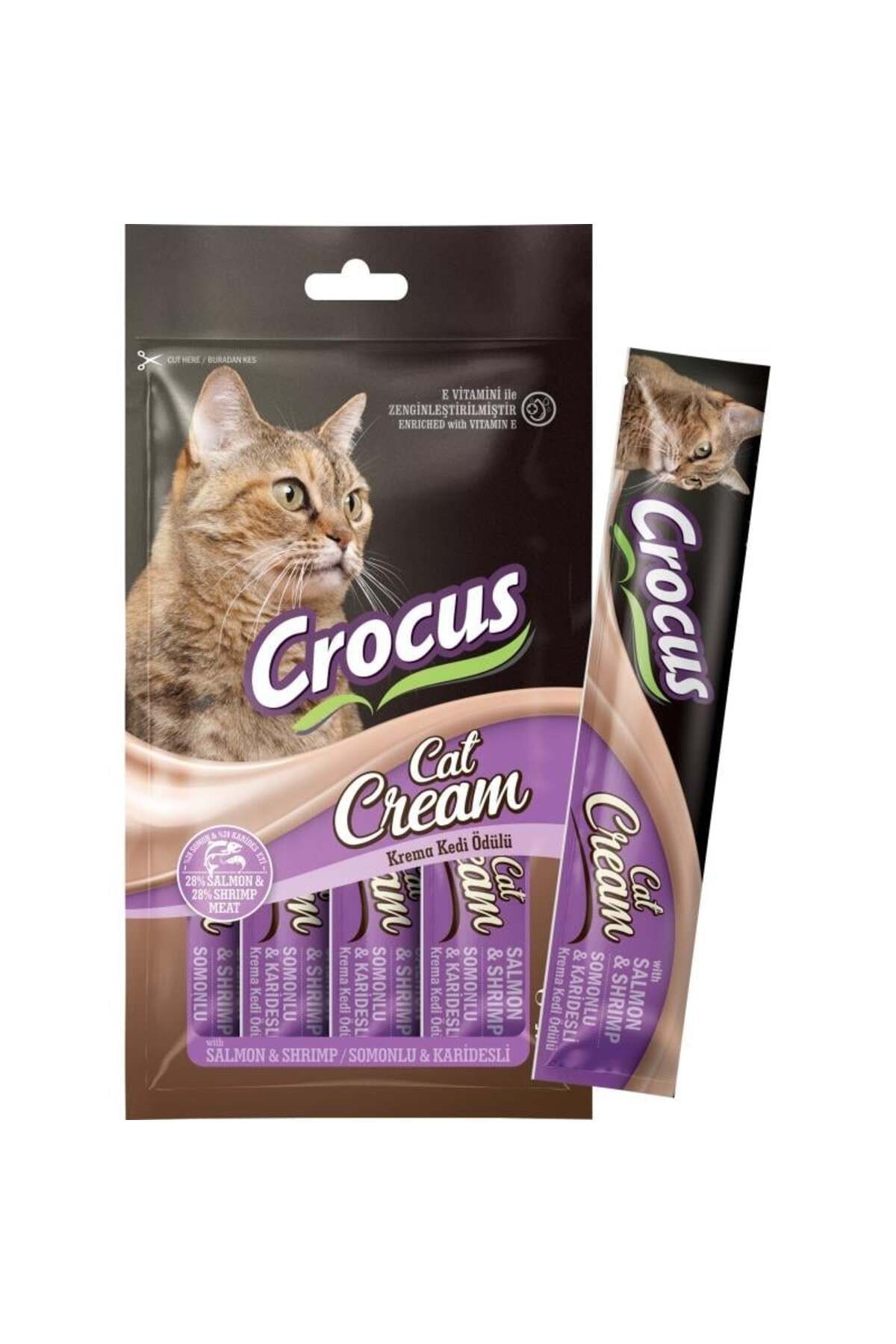 Crocus Somonlu Ve Karidesli Krema Kedi Ödülü 4x15g