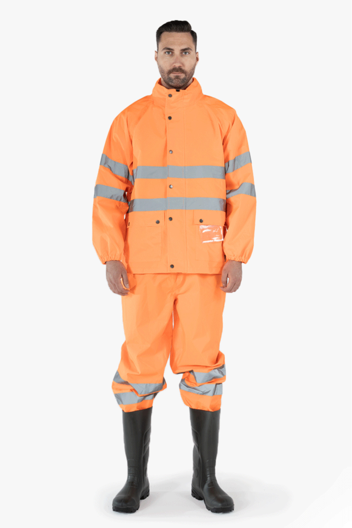 Hi - Vis Reflektörlü Yağmurluk Takım — نارنجی OWL 8100