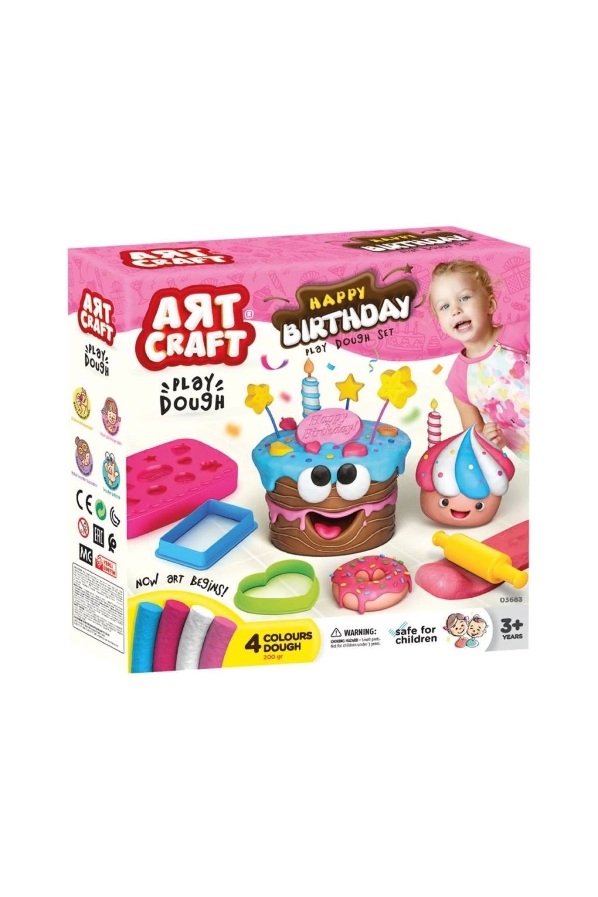 GLIMMERY 03683 Art Craft Doğum Günü Hamur Set 200 gr