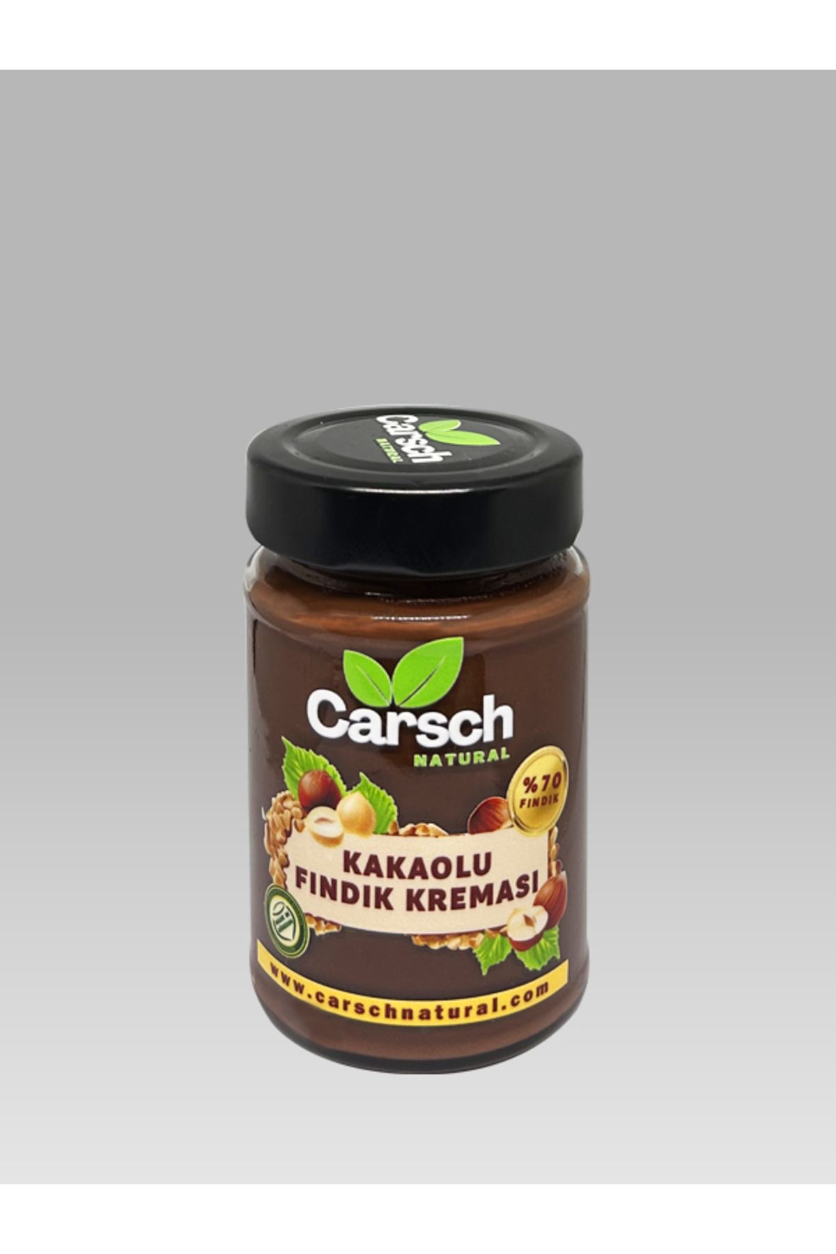 Carsch Natural Kakaolu Fındık Kreması (%70 Fındık) 410g