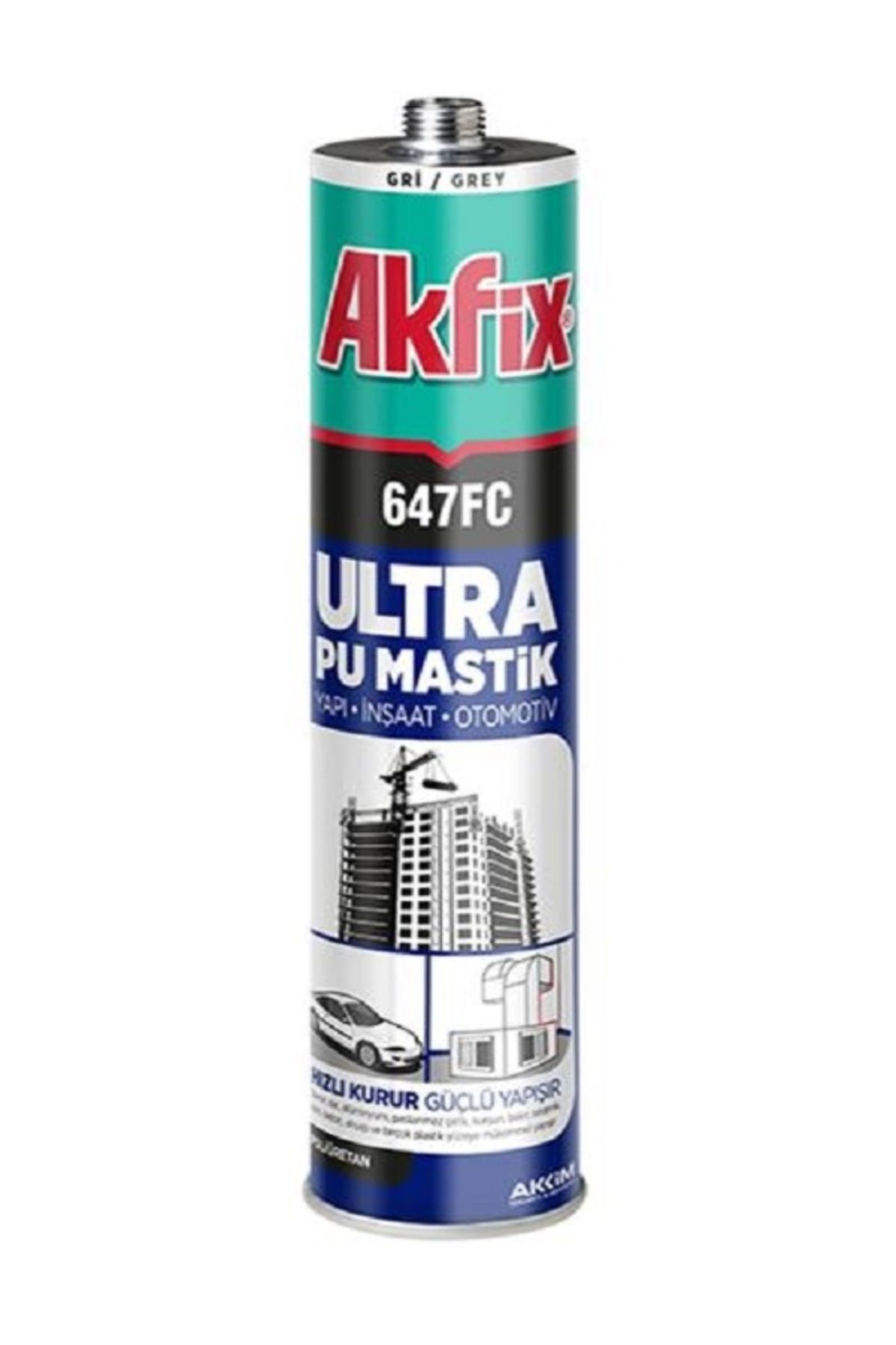 Akfix 647FC Ultra Pu Mastik Silikon Beyaz Çelik Mermer Silikonu 280 ml