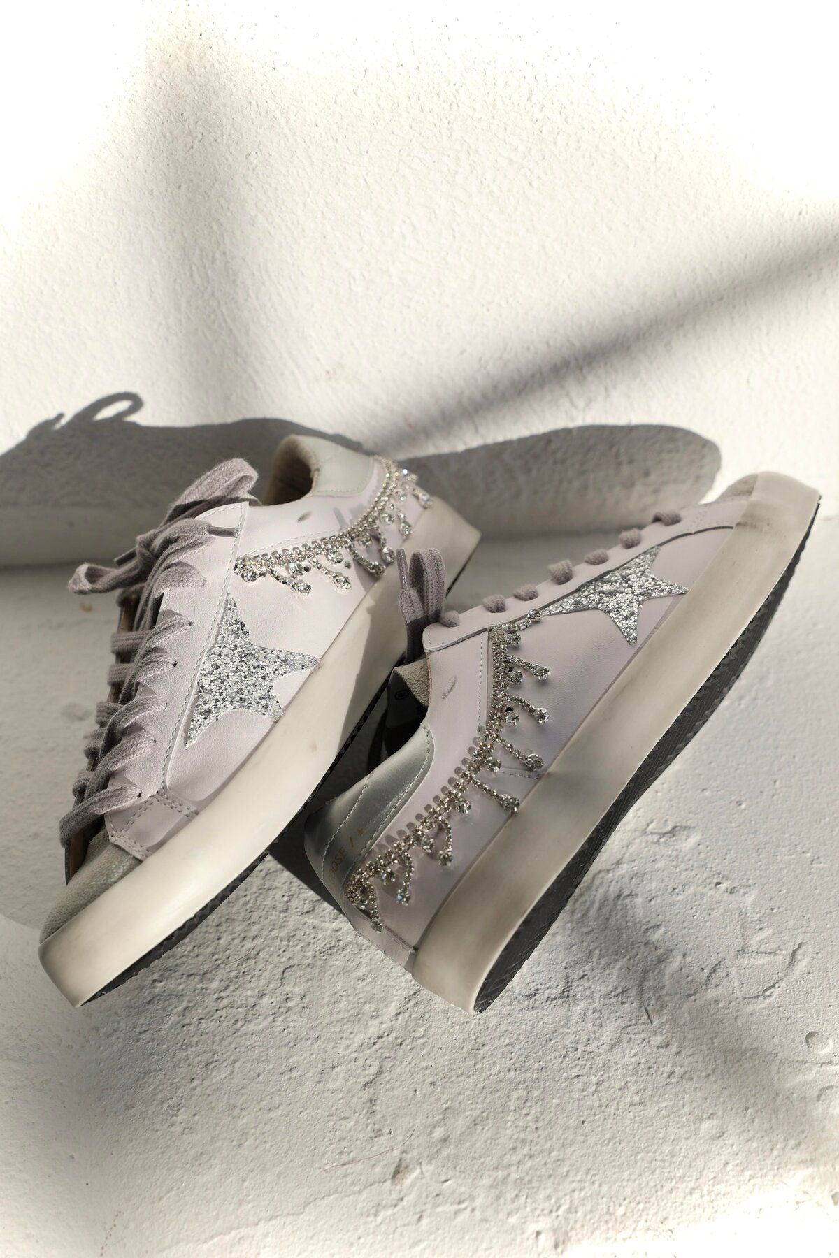 Banksy-Accesoriu cu lanț brodat cu stea de gâscă Adidași Pantofi sport (tumbled) 2