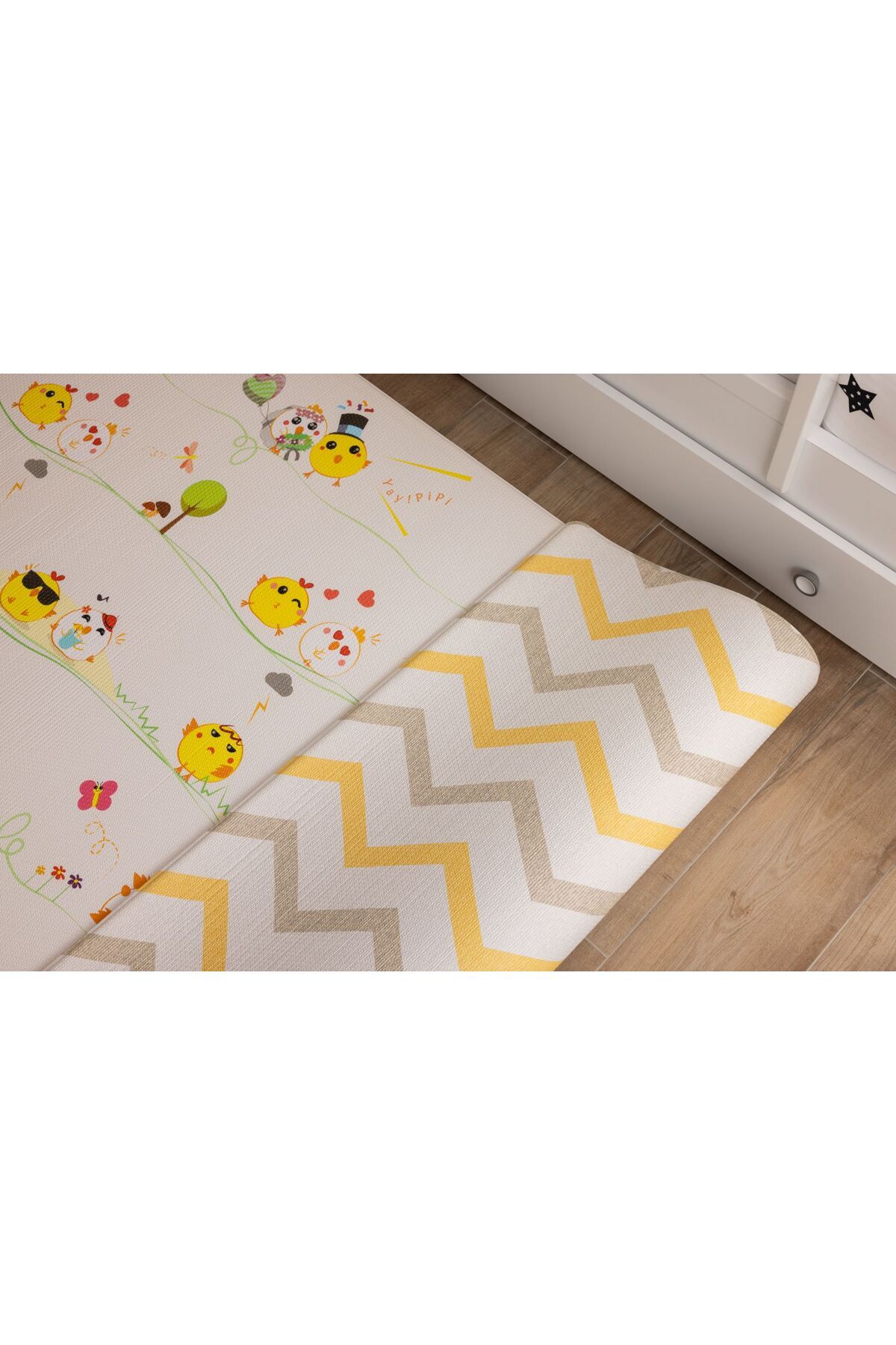 OGGİA Tiny Hens Premium Oyun Matı 140x230cm | 15mm | Darbe Emici, Isı Yalıtımlı, Çift Yönlü Halı fotoğrafı 3 (önizleme)