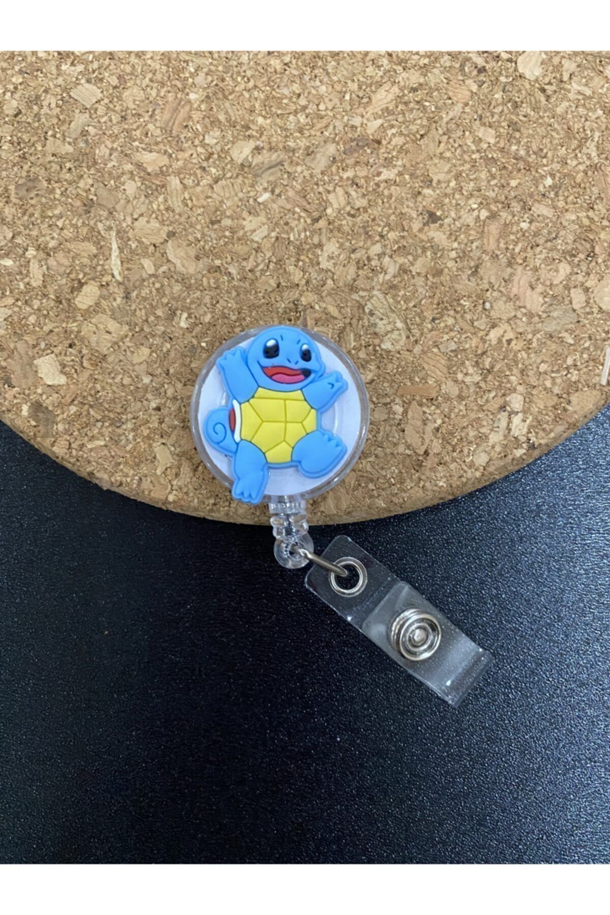 PABALAS Squirtle Figürlü Yoyo Yaka Kartlık Tutucu