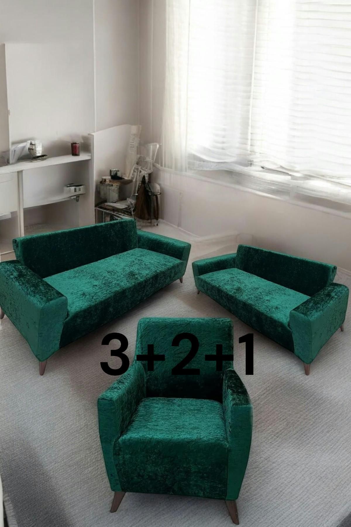 Gibella Kadife 3+2+1 Koltuk Örtüsü Esnek Lastikli Leke Tutmaz Solma Yapmaz Koltuk Kılıfı