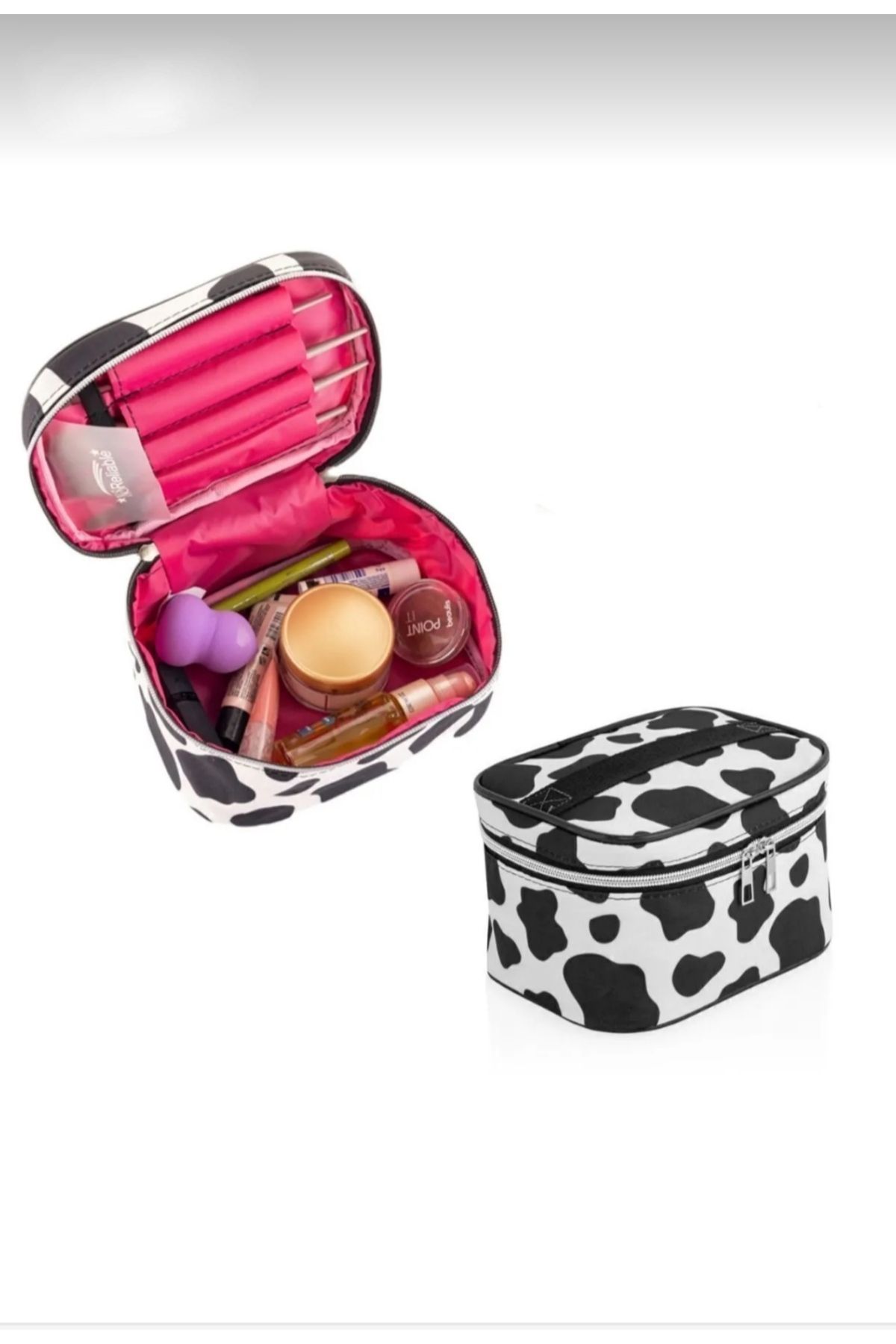 adrbags-Multifunctional Cosmetic Bag for Travel and Makeup - Set of 2 Dalmatian Pattern 3
