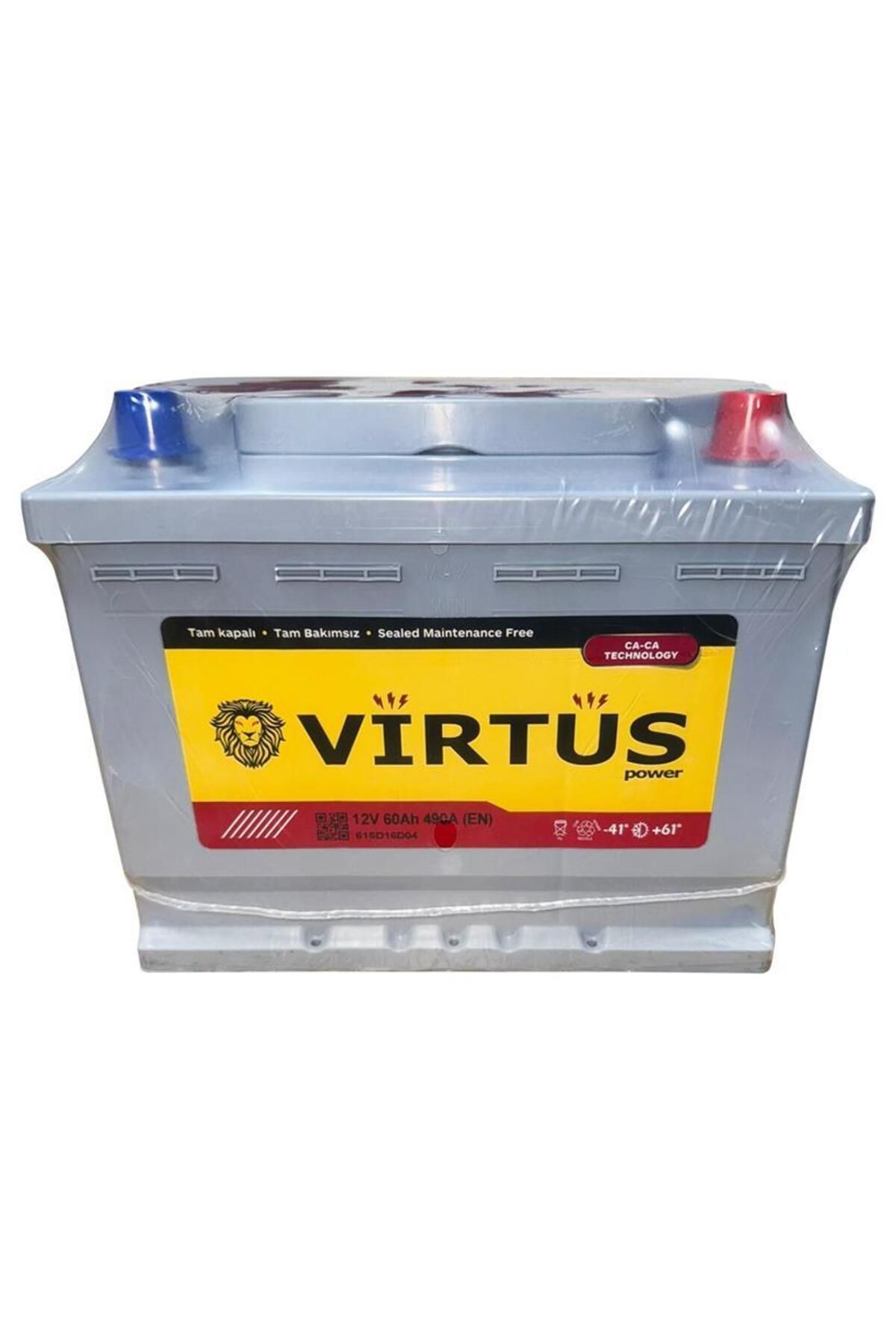 VIRTUS Akü 12 V 60 Ah. Standart L2 Kutu 242x175x190