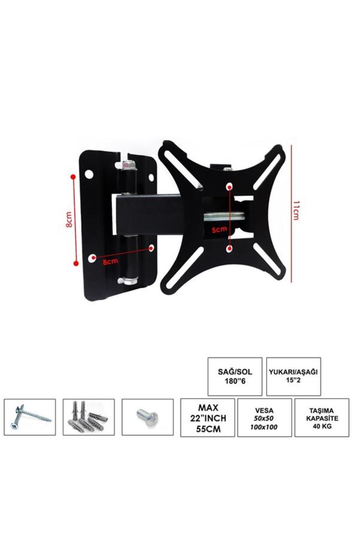 BRL UFIX-22KH Lcd Askı Aparatı Hareketli Tek Kol 22 İnç 55Cm