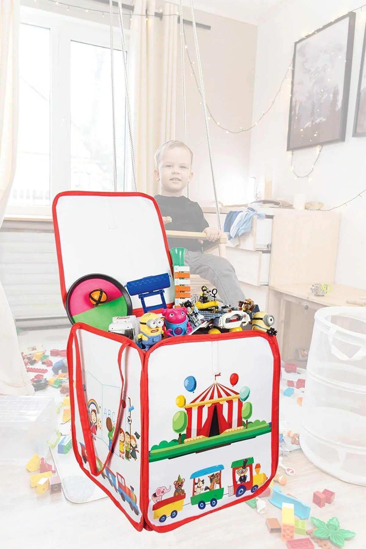 HAYATINIZI KOLAYLAŞTIRIN-Large Volume Toy Basket with Lid 1
