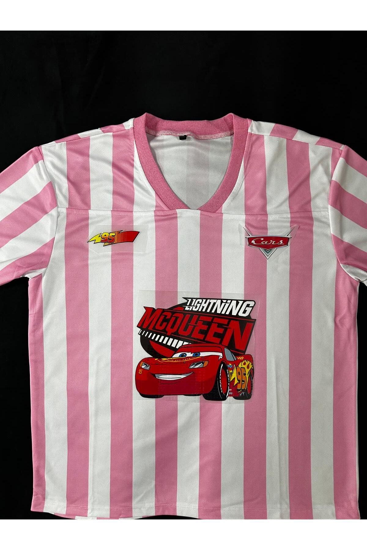 1blood Pembe Mcquenn Jersey Beyaz V Yaka Forma