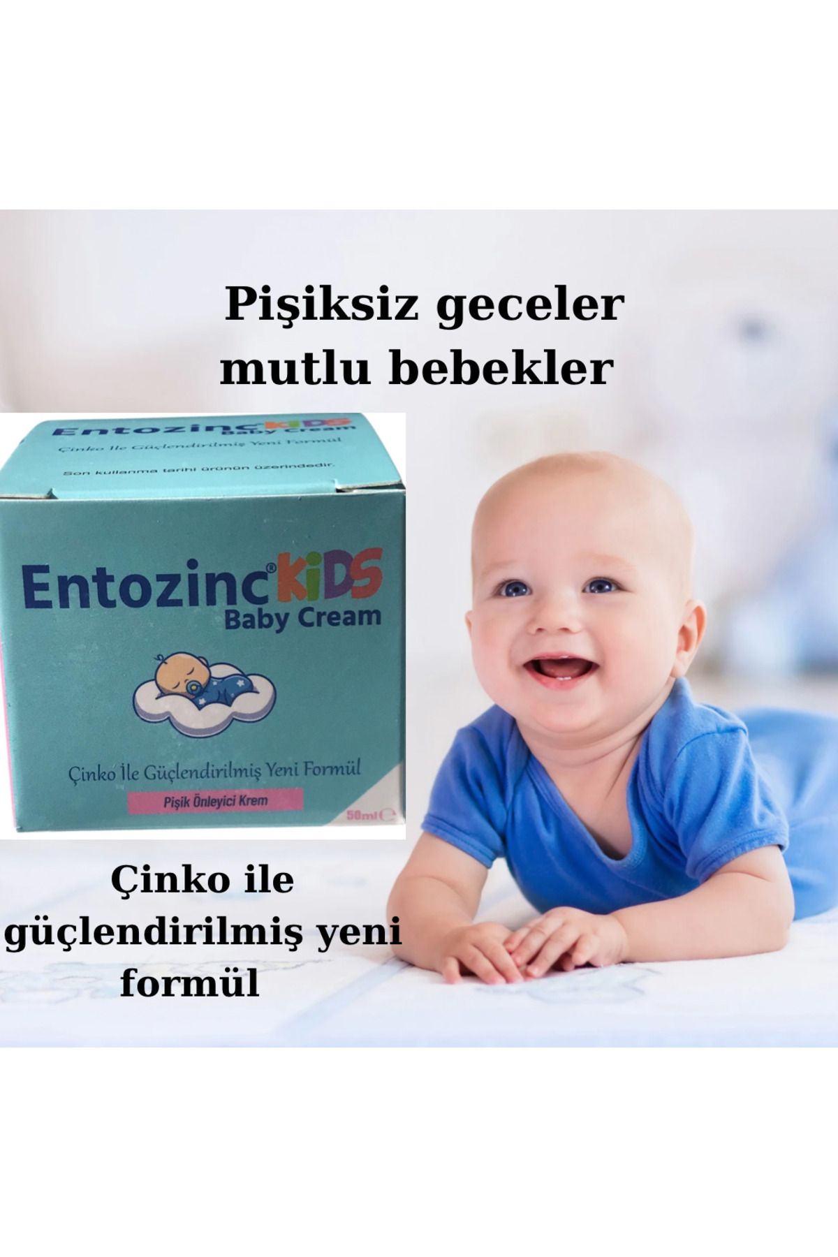 ENTOZİNC BABY PİŞİK ÖNLEYİCİ KREM 50 GR ÇİNKO'LU PİŞİK KREMİ