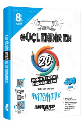 Ankara Yayıncılık 8.⁠ ⁠Sınıf Güçlendiren Matematik 20'li Konu Tekrar Denemesi