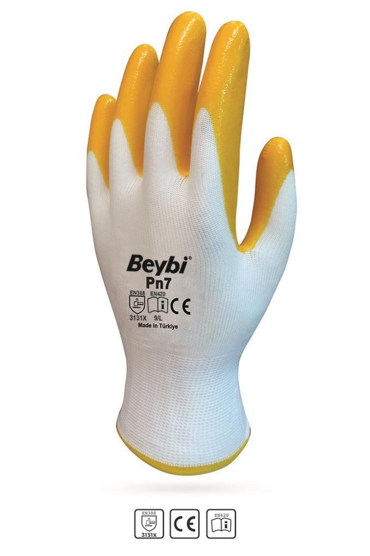 Beybi PN7 No:9 Sarı Nitril Eldiven