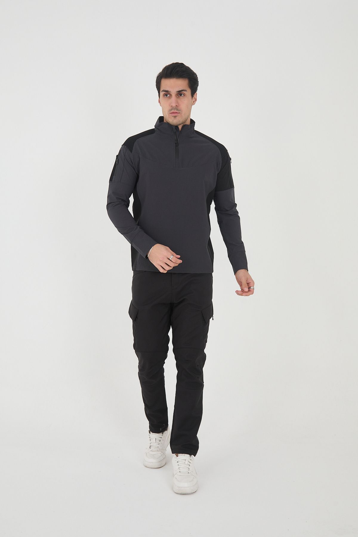 Camp Scoutland Hanorac Tactic Pentru Bărbați, Negru-antracit, Hidrofugă, Pentru Exterior Camp138 Masculin - XL