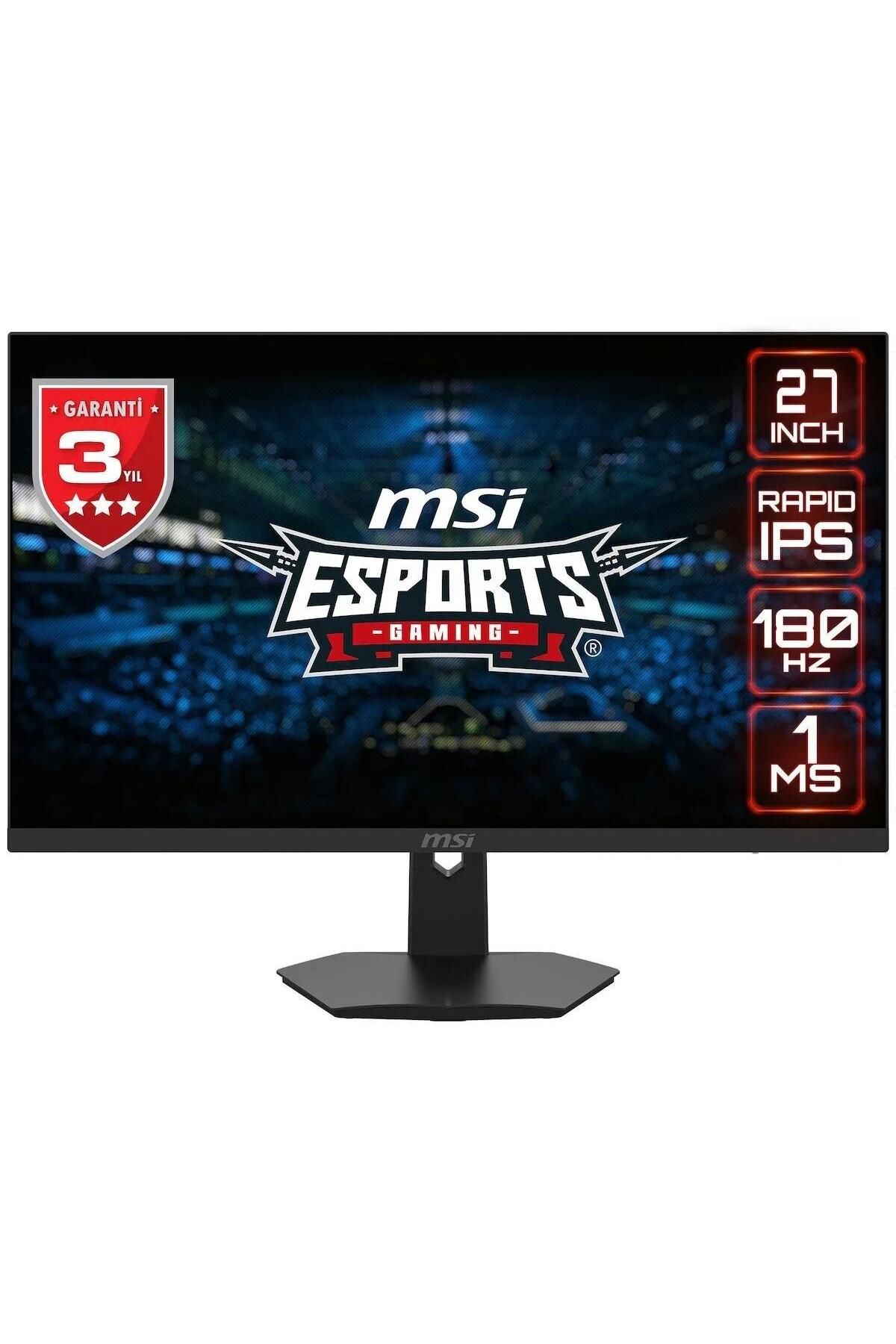 MSI 27 G274f 1920x1080 (FHD) 16:9 Flat Rapıd Ips 180hz 1ms Adaptıve-sync Gamıng Monıtor