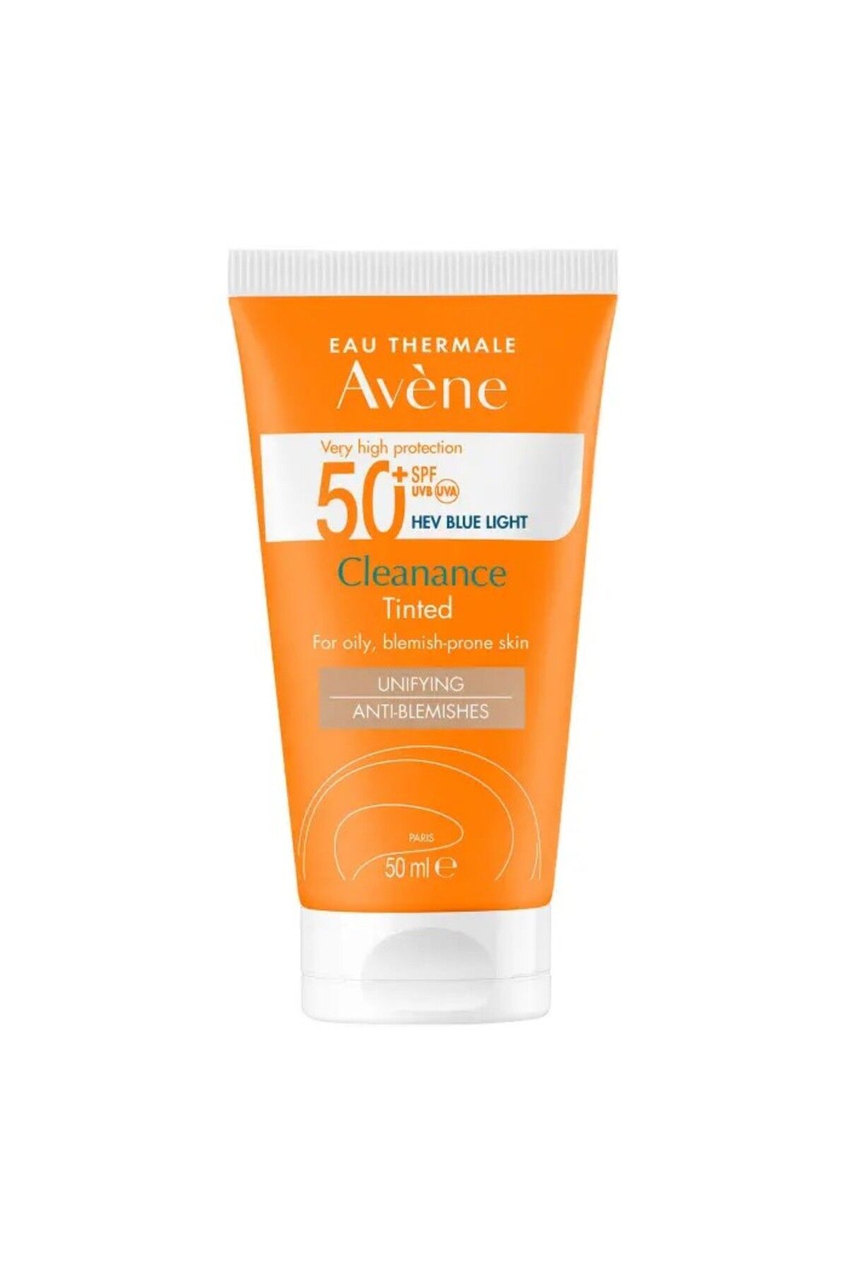 کرم ضد آفتاب رنگی Avene Cleanance Tinted SPF50+ برای پوست های چرب و مستعد آکنه 50 میلی لیتر