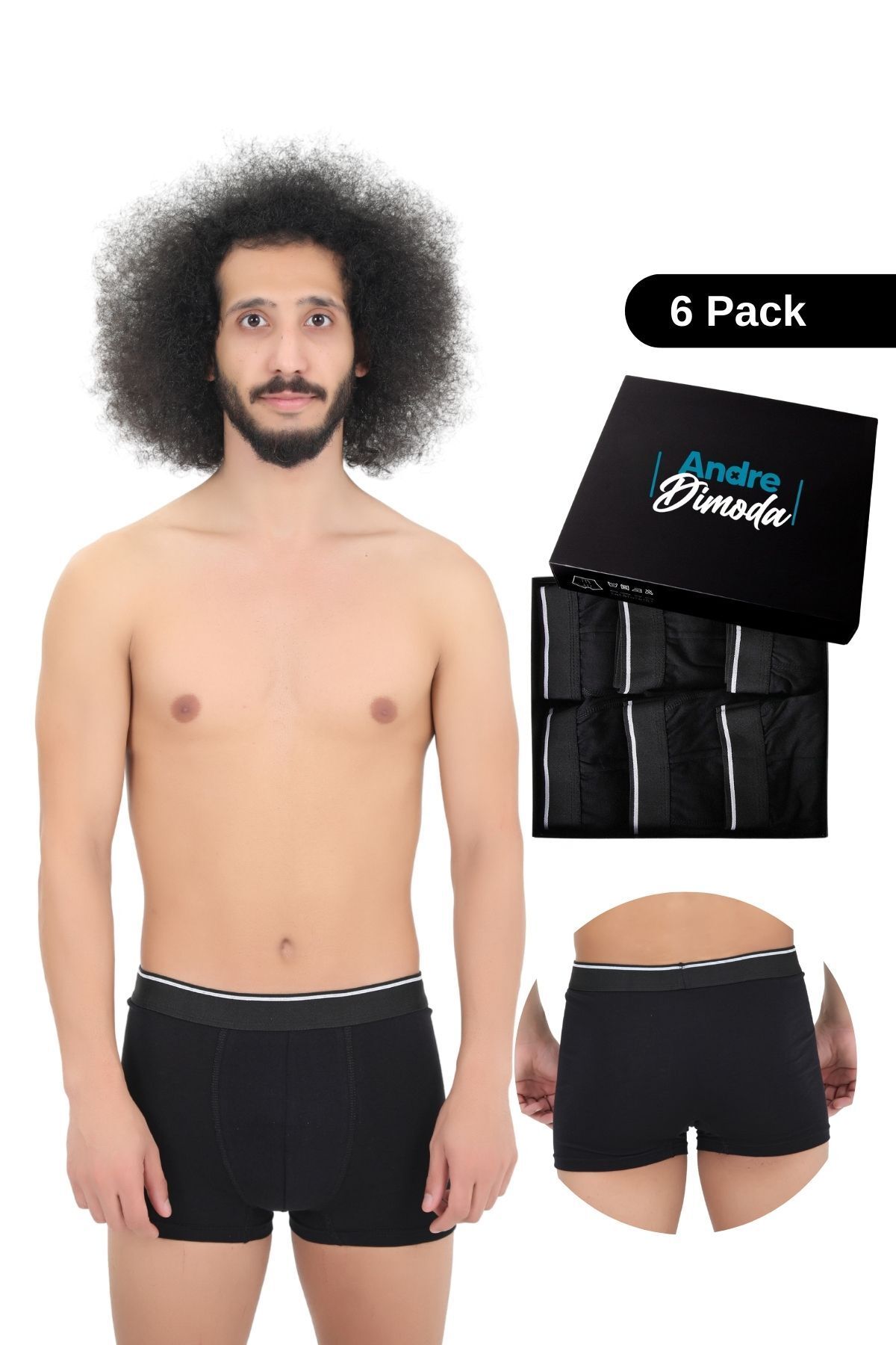 andredimoda Erkek 6'lı Boxer 1. Sınıf Kumaş Premium Paket Özel Dizayn. Düz Likralı Boxer Şort Çeyizlik Hediyelik