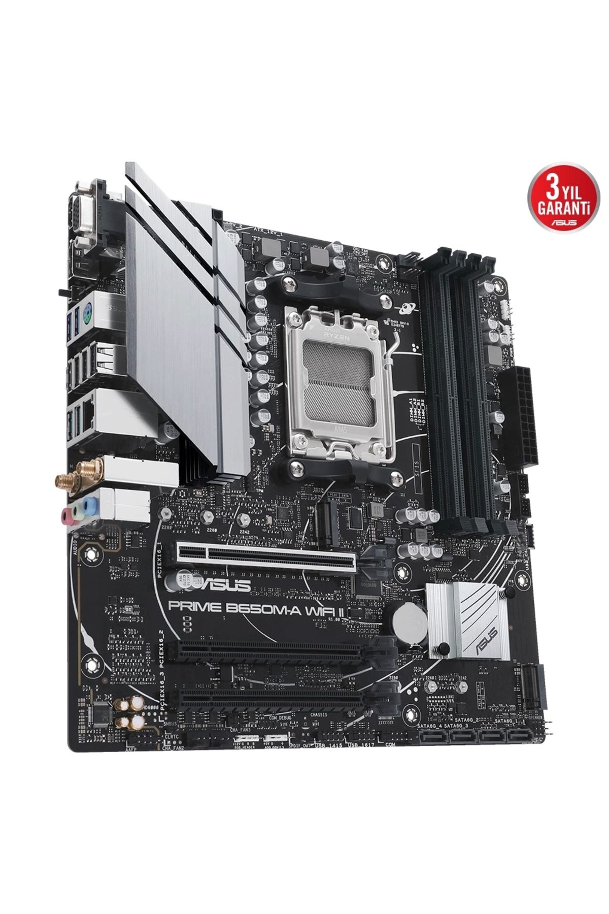 ASUS-Prime B650m-a Wifi II Am5 DDR5 6400 DP HDMI M2 Usb3.2 Aura RGB 2.5 جيجابت Lan Matx اللوحة الأم 3