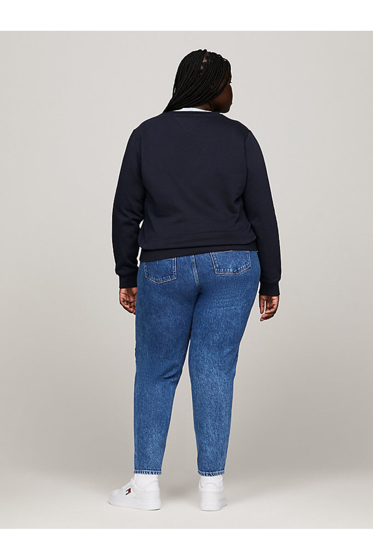 Tommy Hilfiger  Kadın Geniş Kesim Lacivert Sweatshirt - Görsel 5