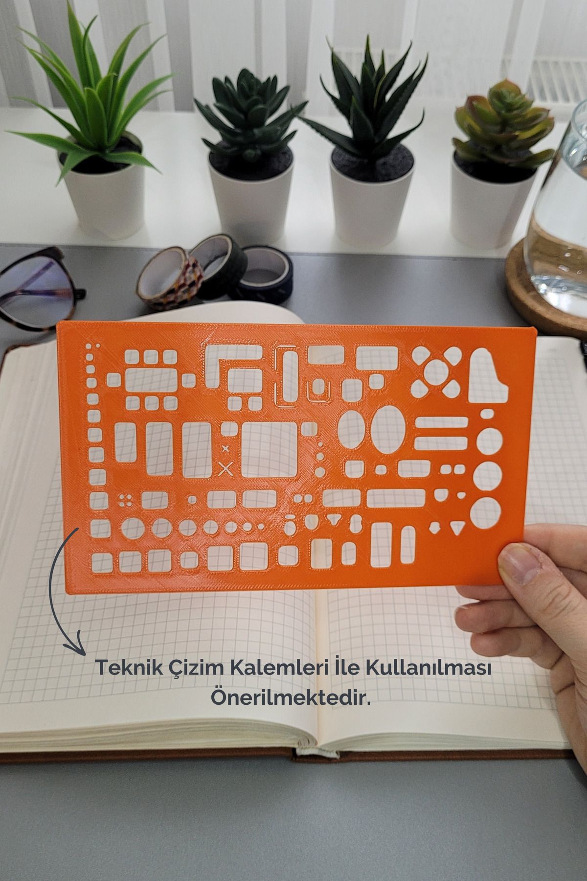 Karmelom Studio 1:100 Ölçekli Mimari Teknik Çizim Şablon Cetvel