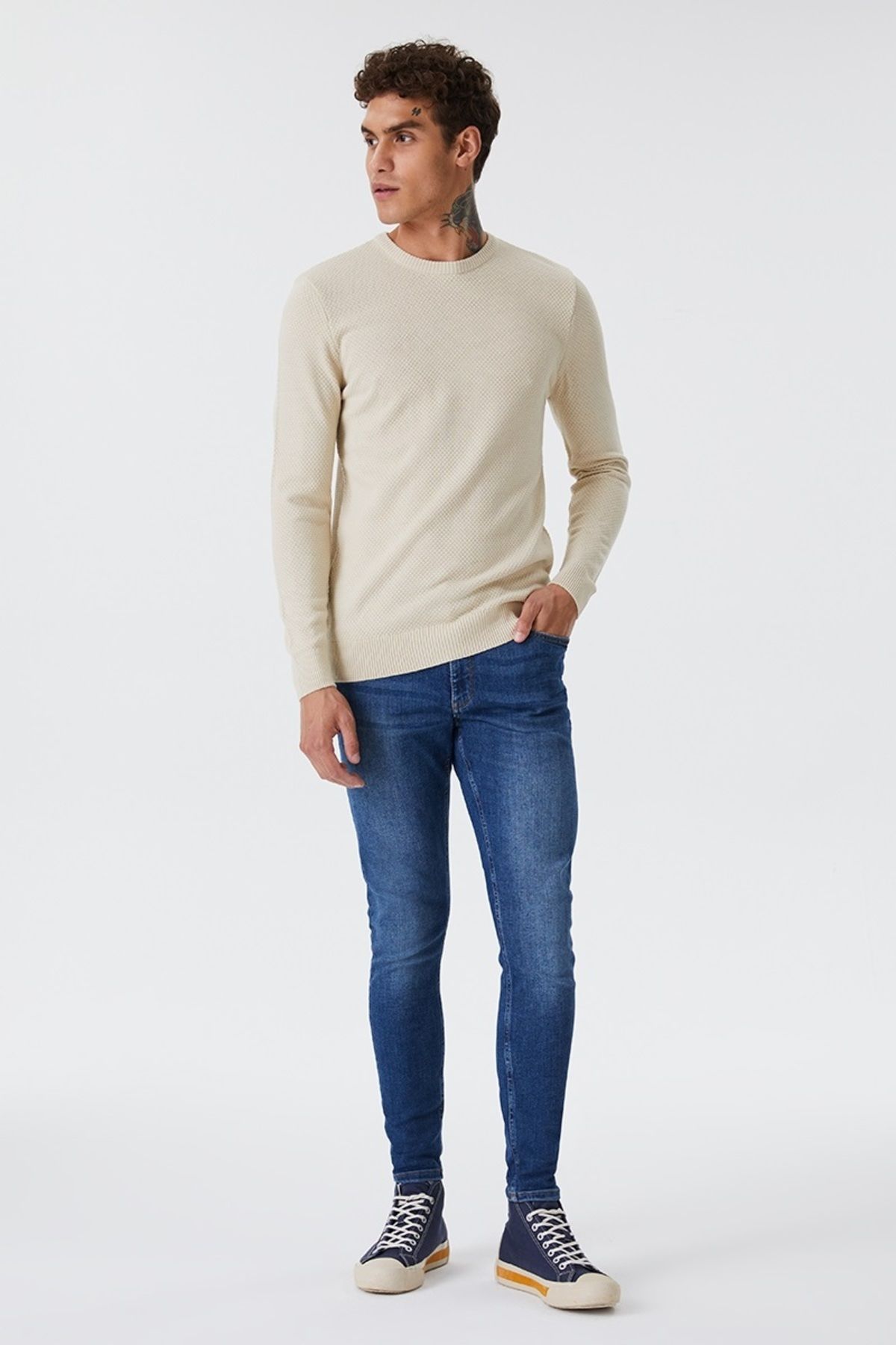 Loft-Men's Stone Colored Sweater - Lf 2030179 5