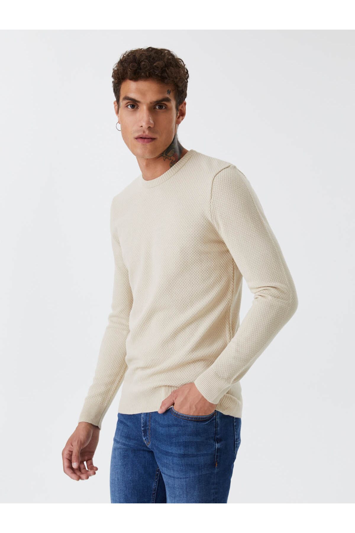 Loft-Men's Stone Colored Sweater - Lf 2030179 1