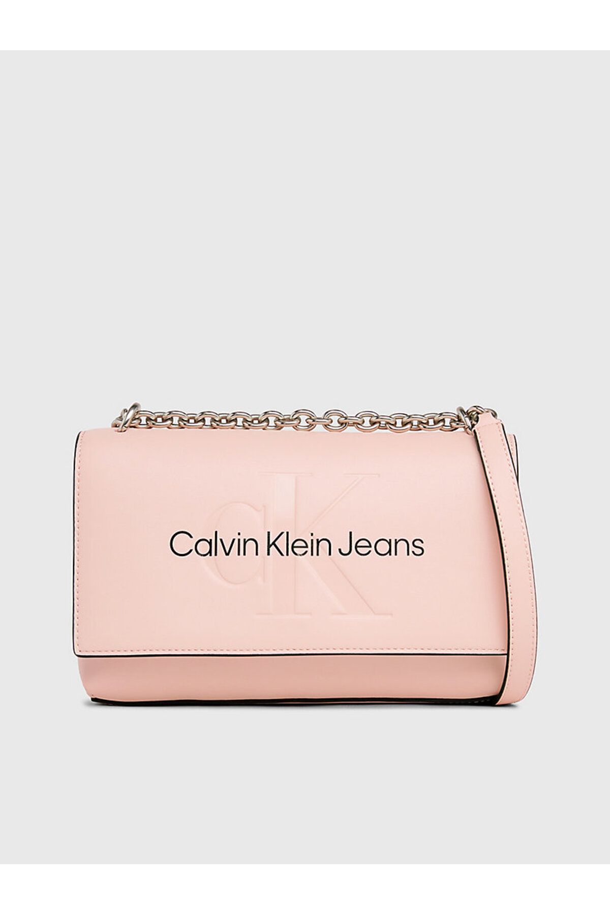 کیف شانه ای صورتی مردانه و زنانه مجسمه EW فلپ Conv25 Mono Calvin Klein