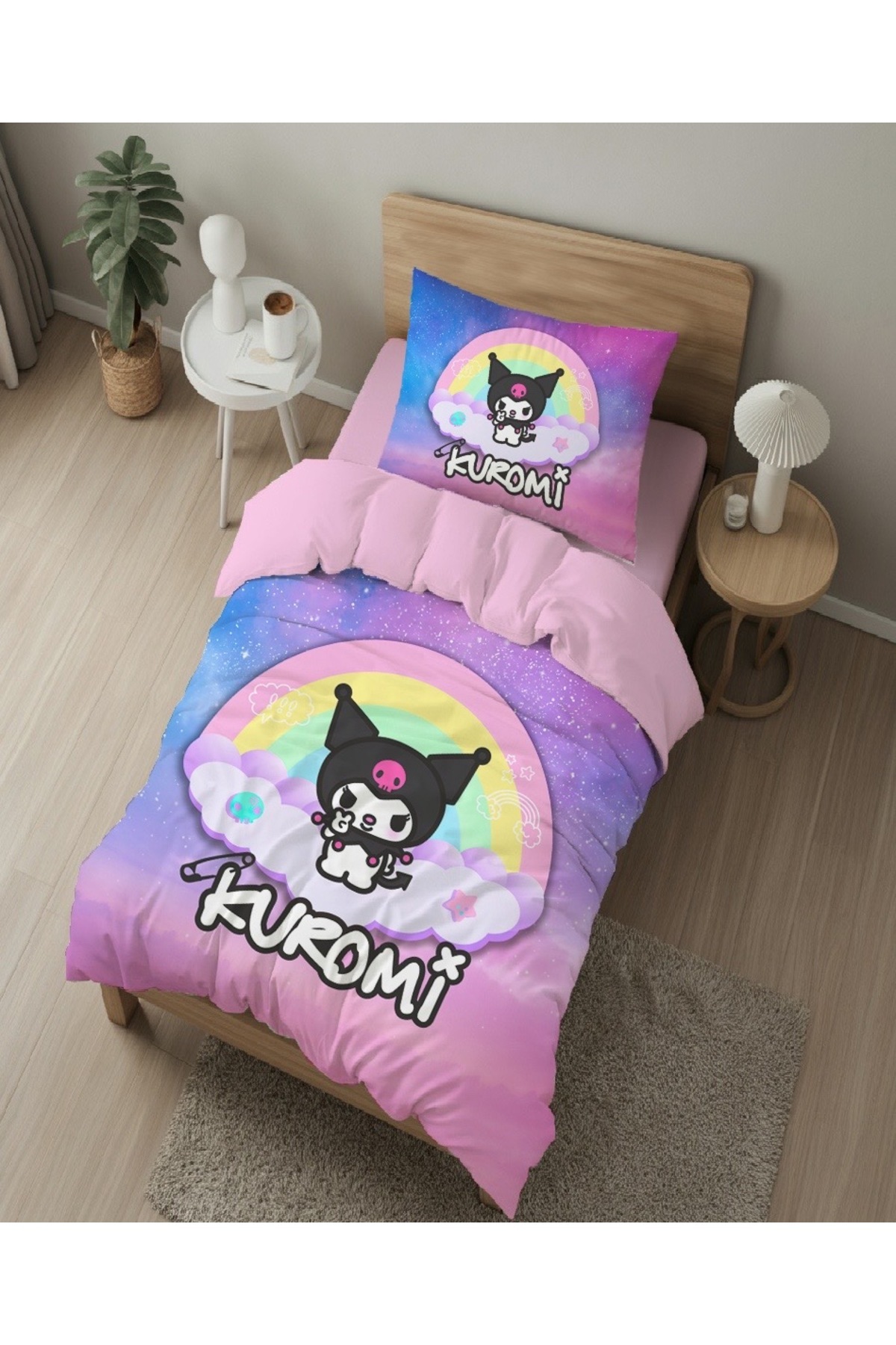 Home-Nevresimhome Single Digital Kuromi Bedding Set 2