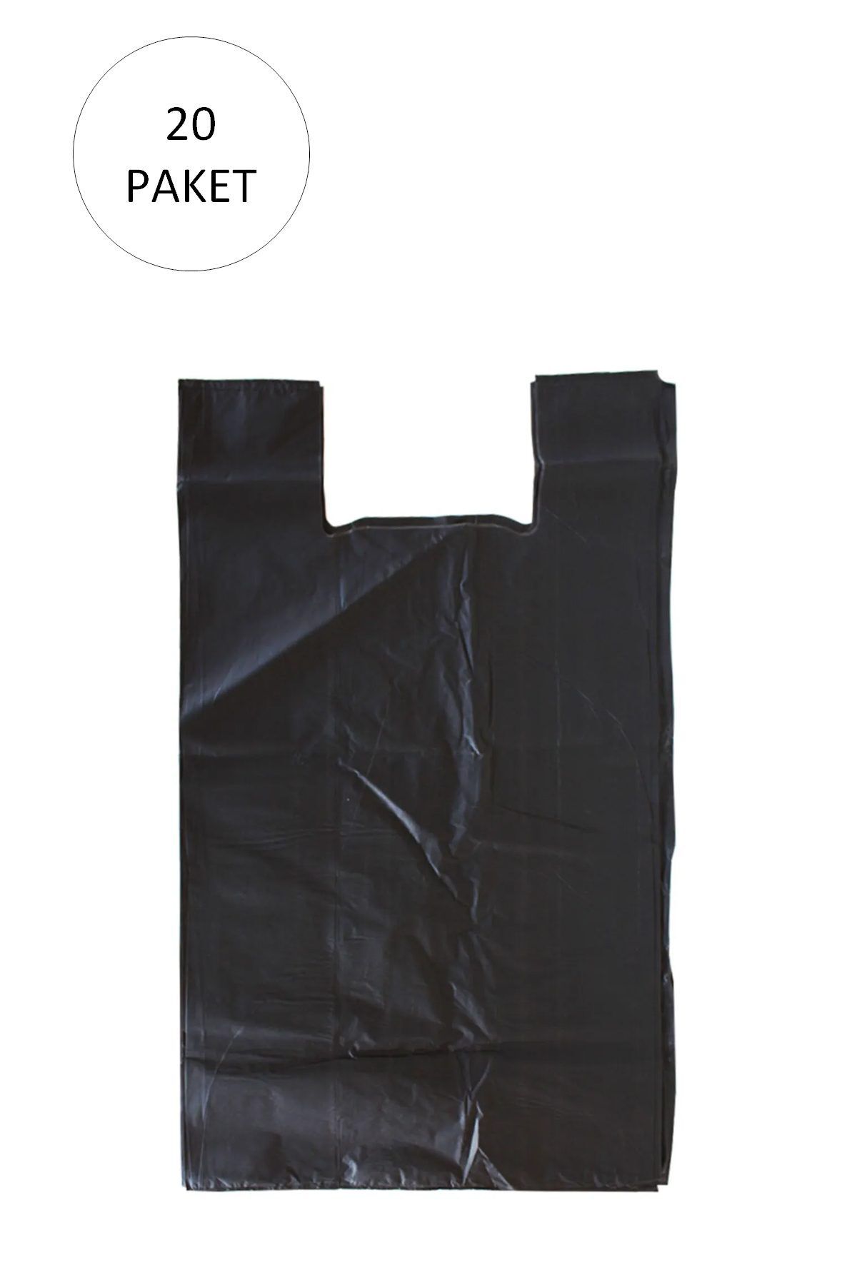 Easy Tedarik Siyah Hışır Atlet Poşet Mini Boy 22x31 cm 20 Paket Takriben 10.000 Adet