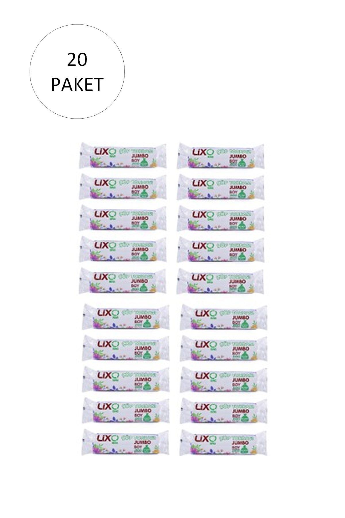 Easy Tedarik J-500 Jumbo Boy Çöp Torbası 80 x 110 cm 10 Lu Rulo x 20 Paket = 200 Adet (Siyah)