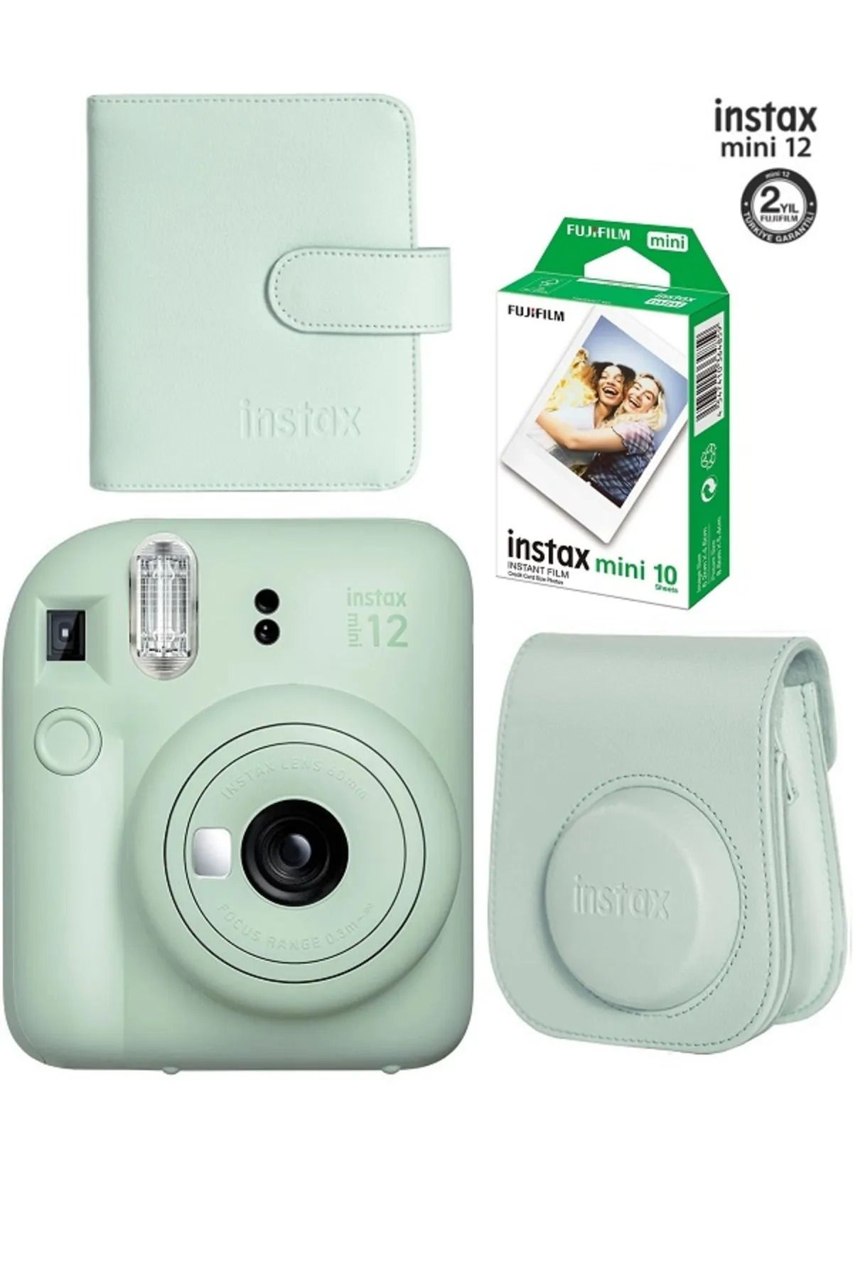 Fujifilm Instax Mini 12 Fotoğraf Makinesi 10'lu Film Ve Albümlü Çantalı Seti 87