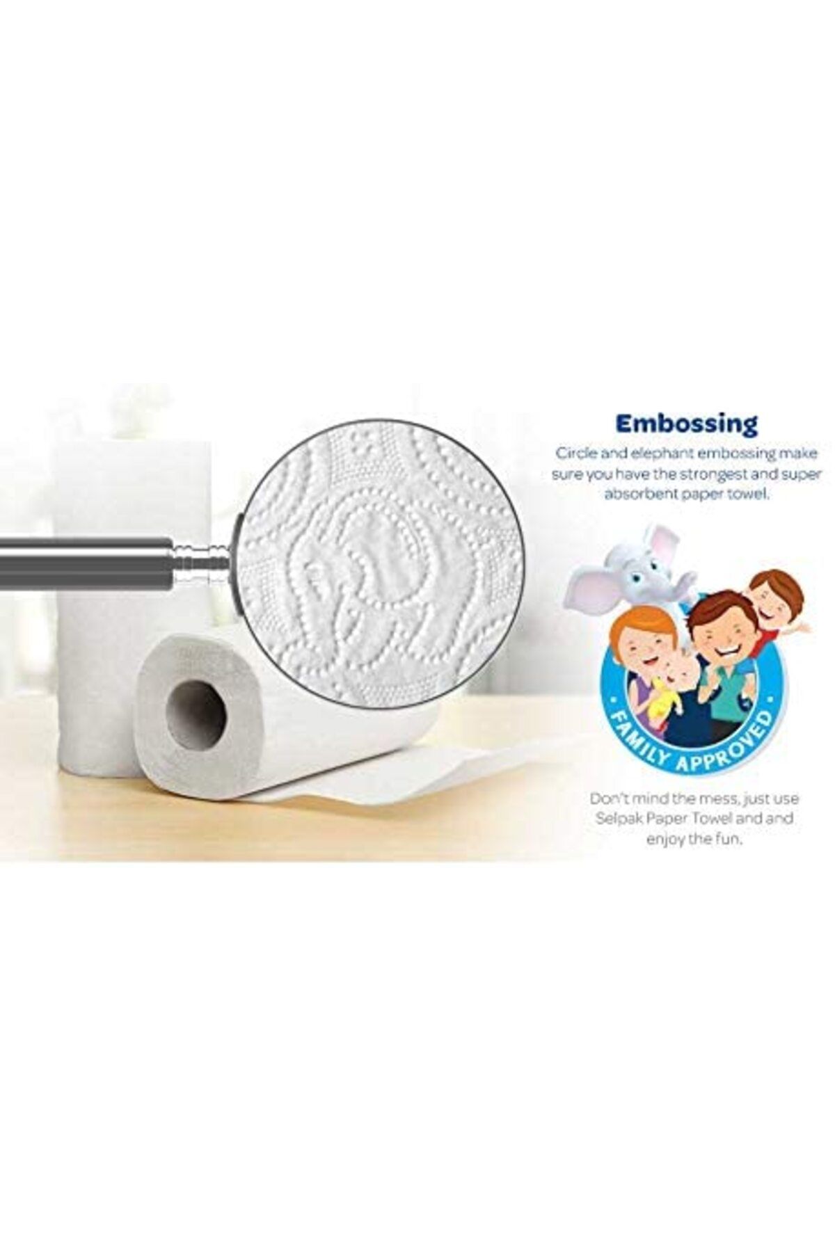 Selpak-Super Absorbent Kitchen Paper Towel - 3 Ply - 12 Rolls 5