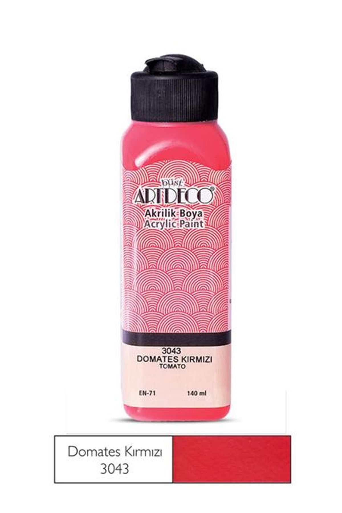 Heez Artdeco Akrilik Boya 500 Ml Domates Kırmızısı 3043