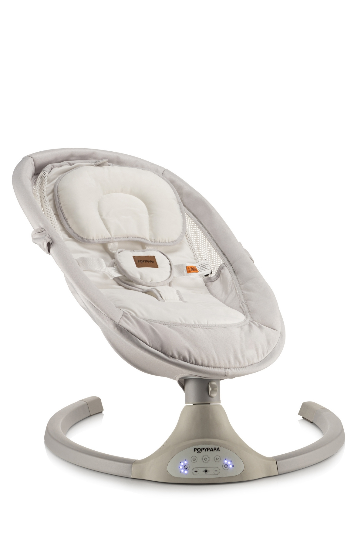 Hoffie Popypapa Mercury Elektrikli Otomatik Sallanan Kademeli Bebek Ana Kucağı,oyuncaklı,white/gri fotoğrafı 5 (önizleme)